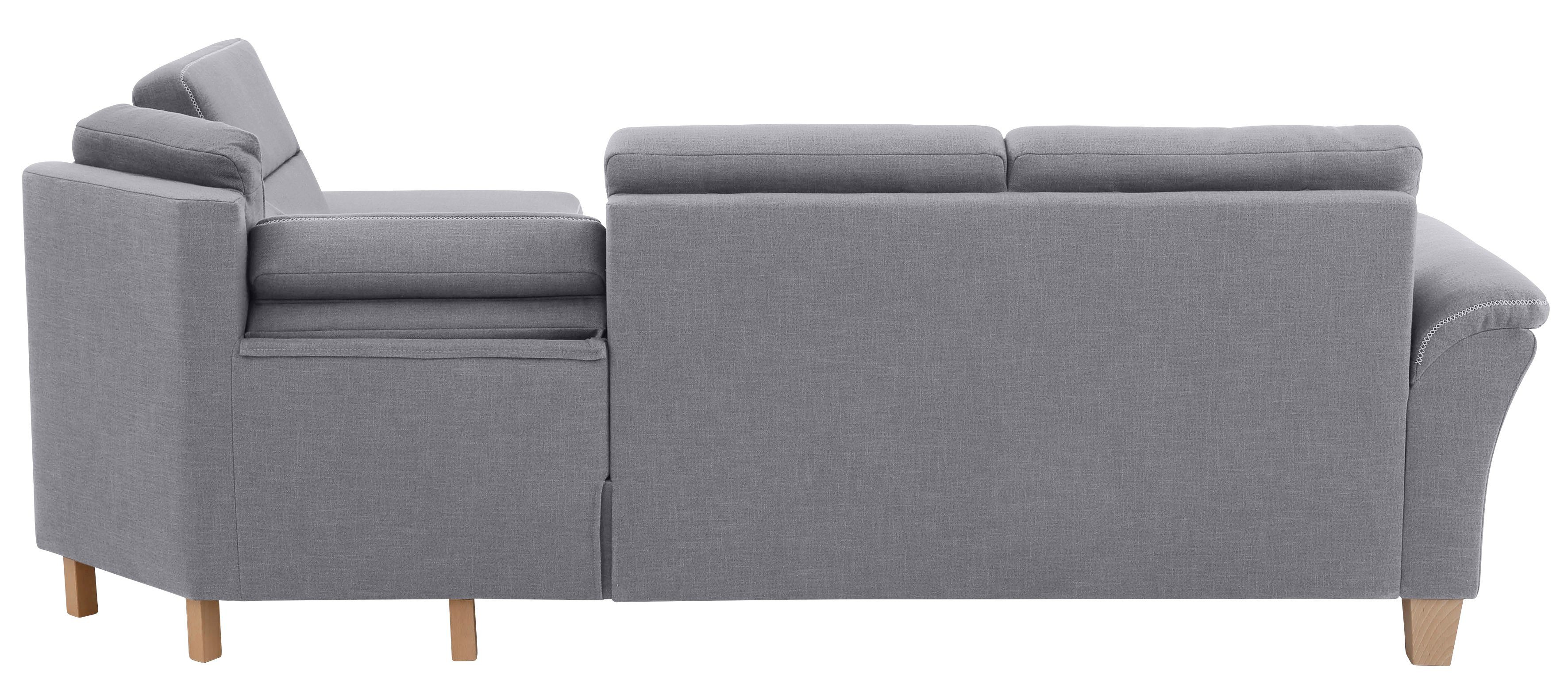Home affaire Hoekbank Soleo L-model comfortabel door trapezehoek met relaxfunctie, ook met slaapfunctie