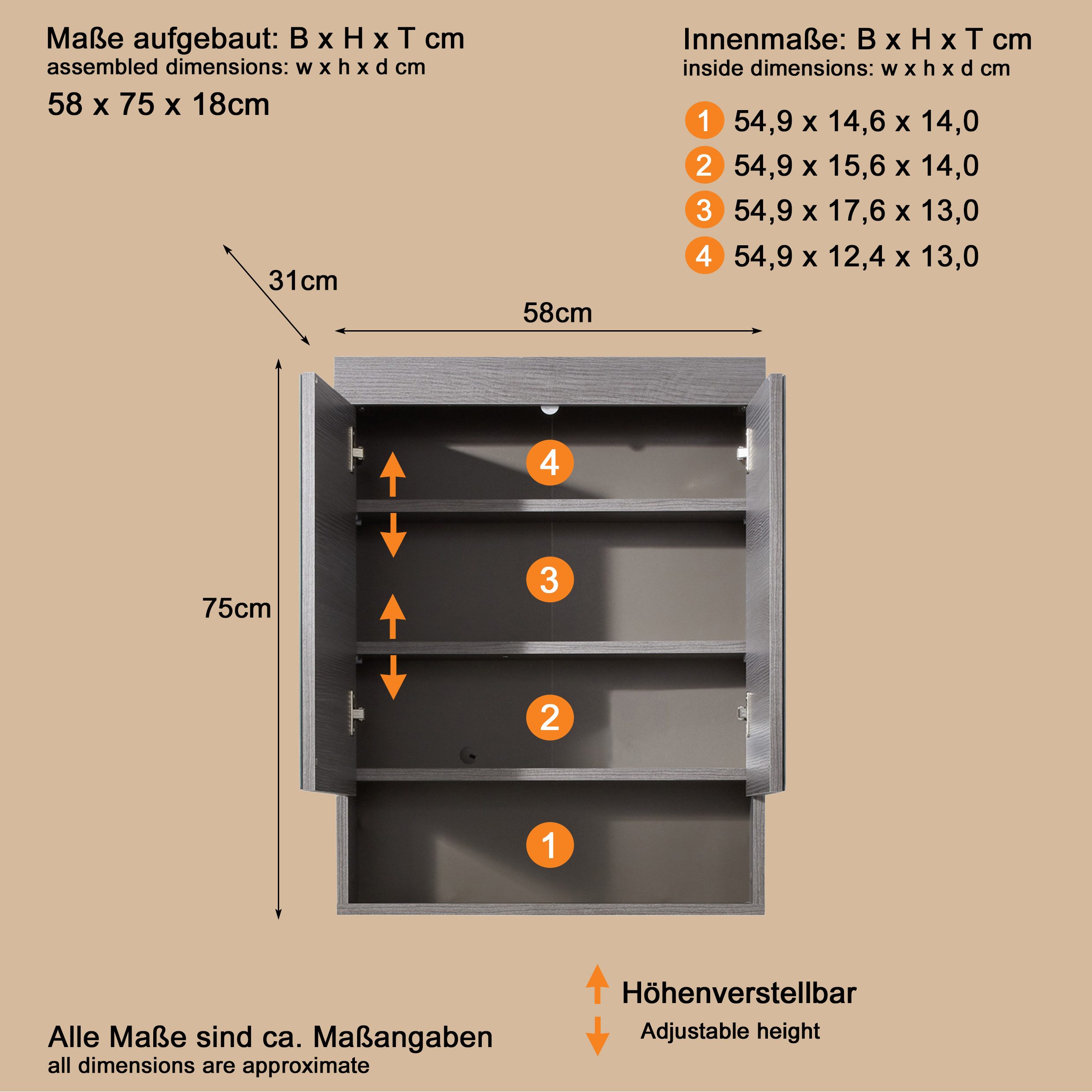welltime Spiegelkast Royan