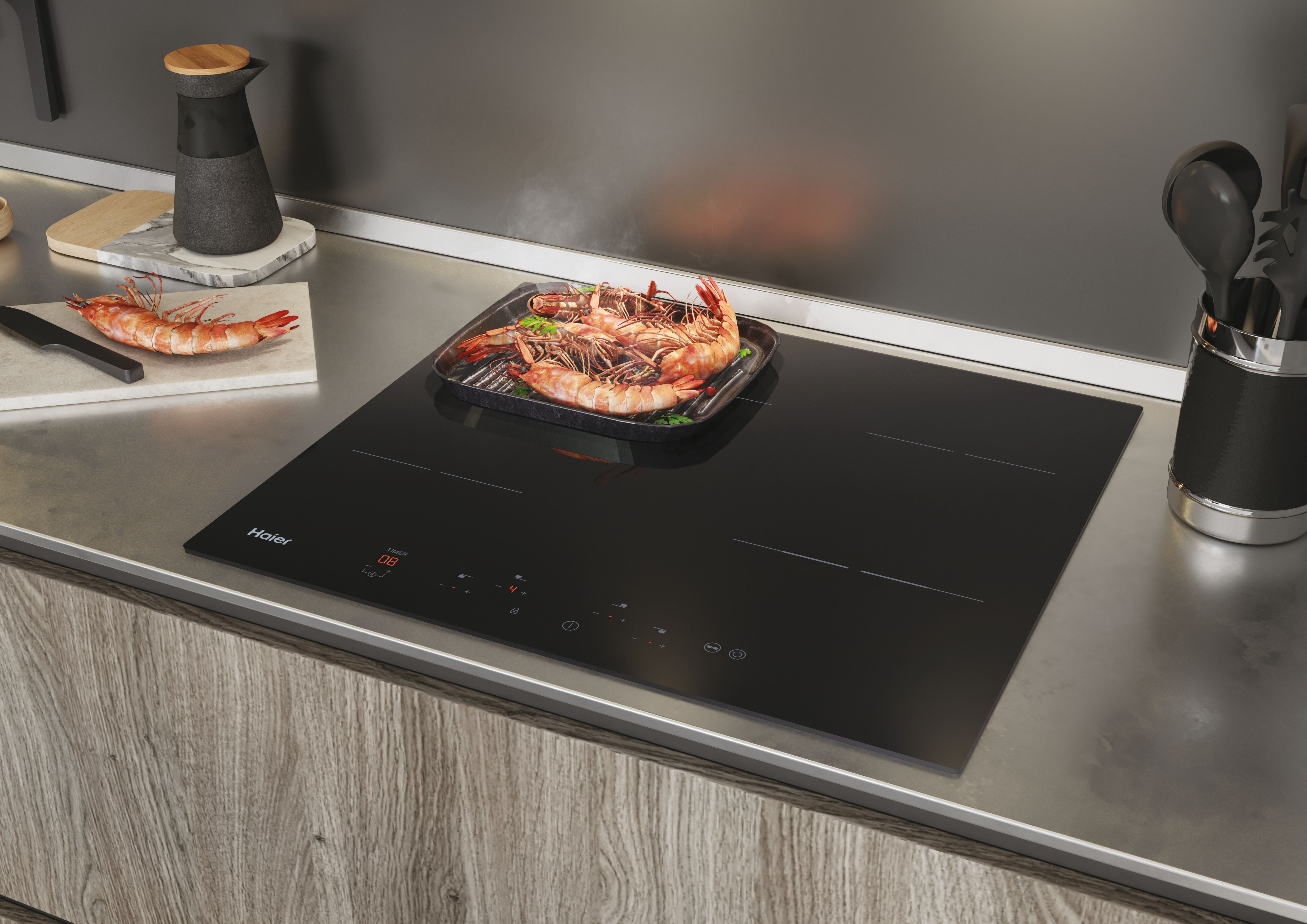 Haier Elektrische kookplaat HAH64 EXCP inclusief powerstand (boost)
