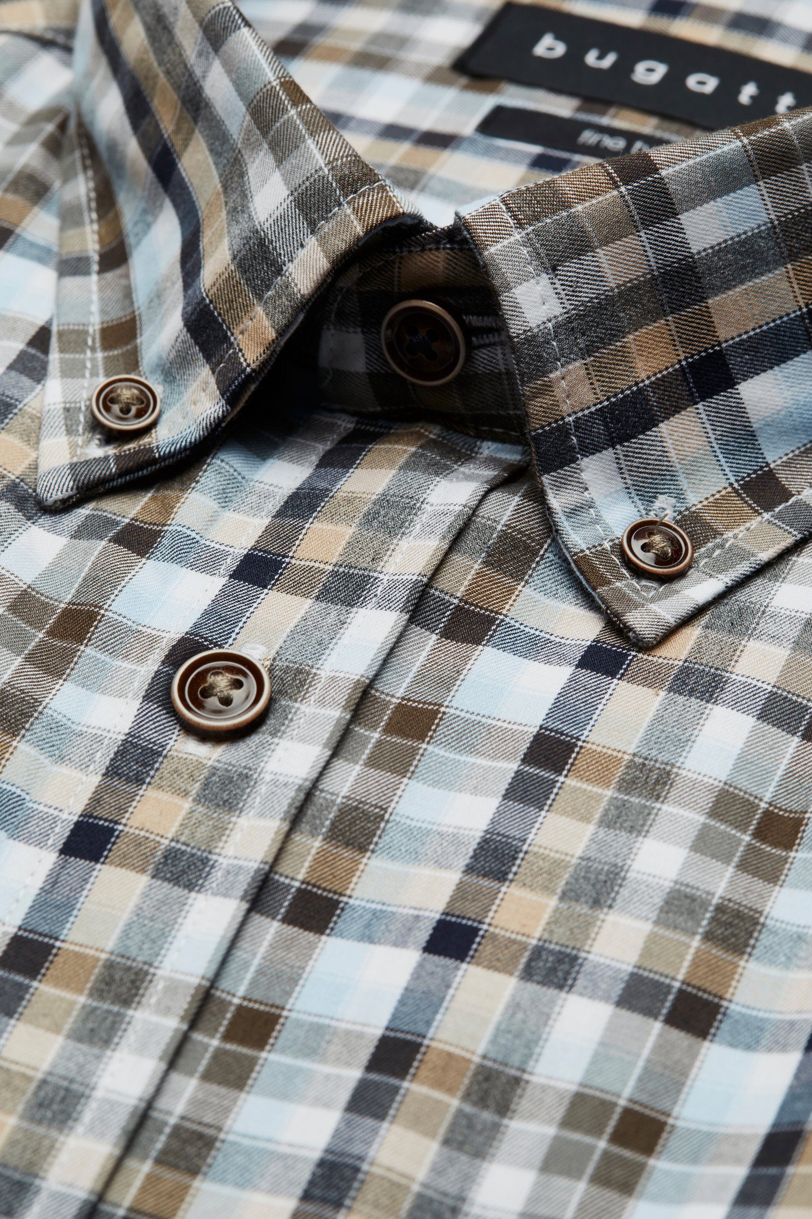 Bugatti Overhemd met lange mouwen MODERN FIT met button-downkraag