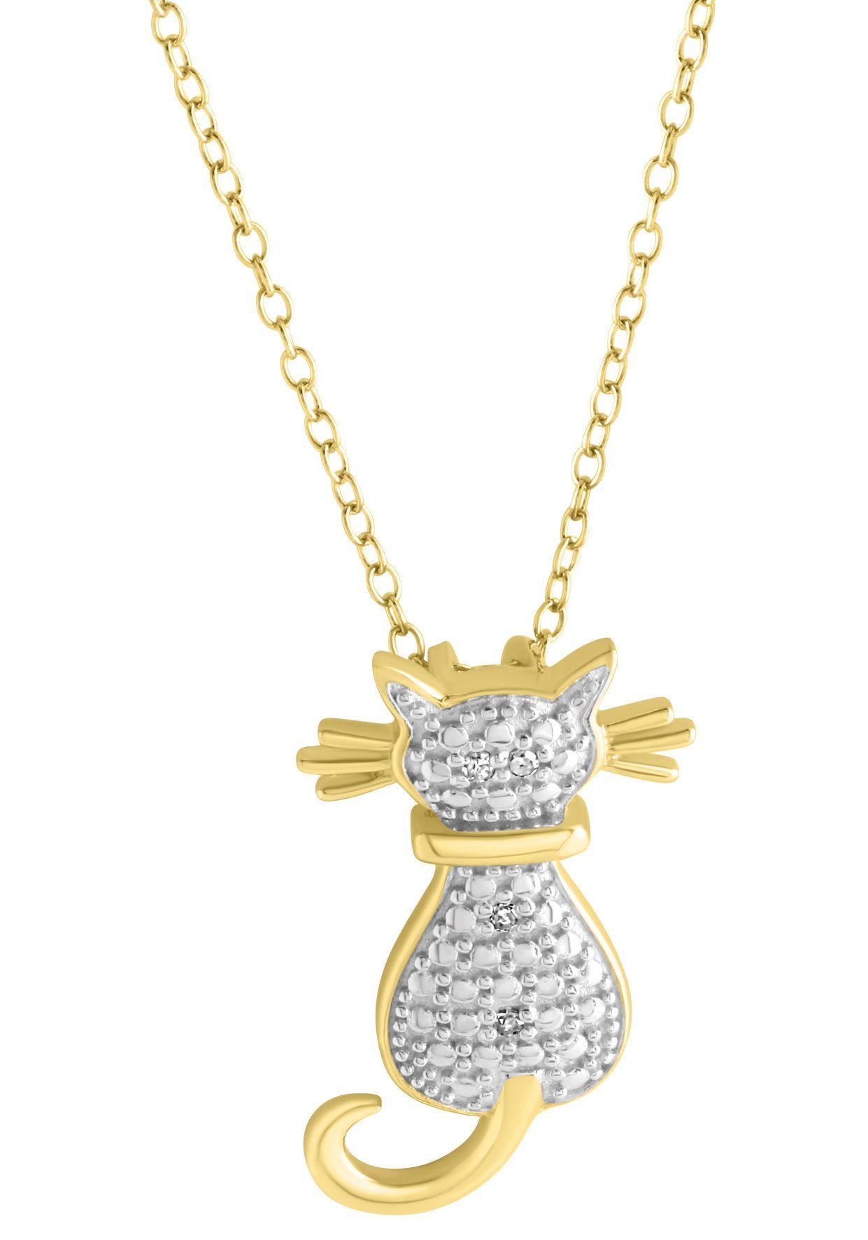 Firetti Ketting met hanger Sieraad Geschenk, Kat dames kettingen goud(kleur)