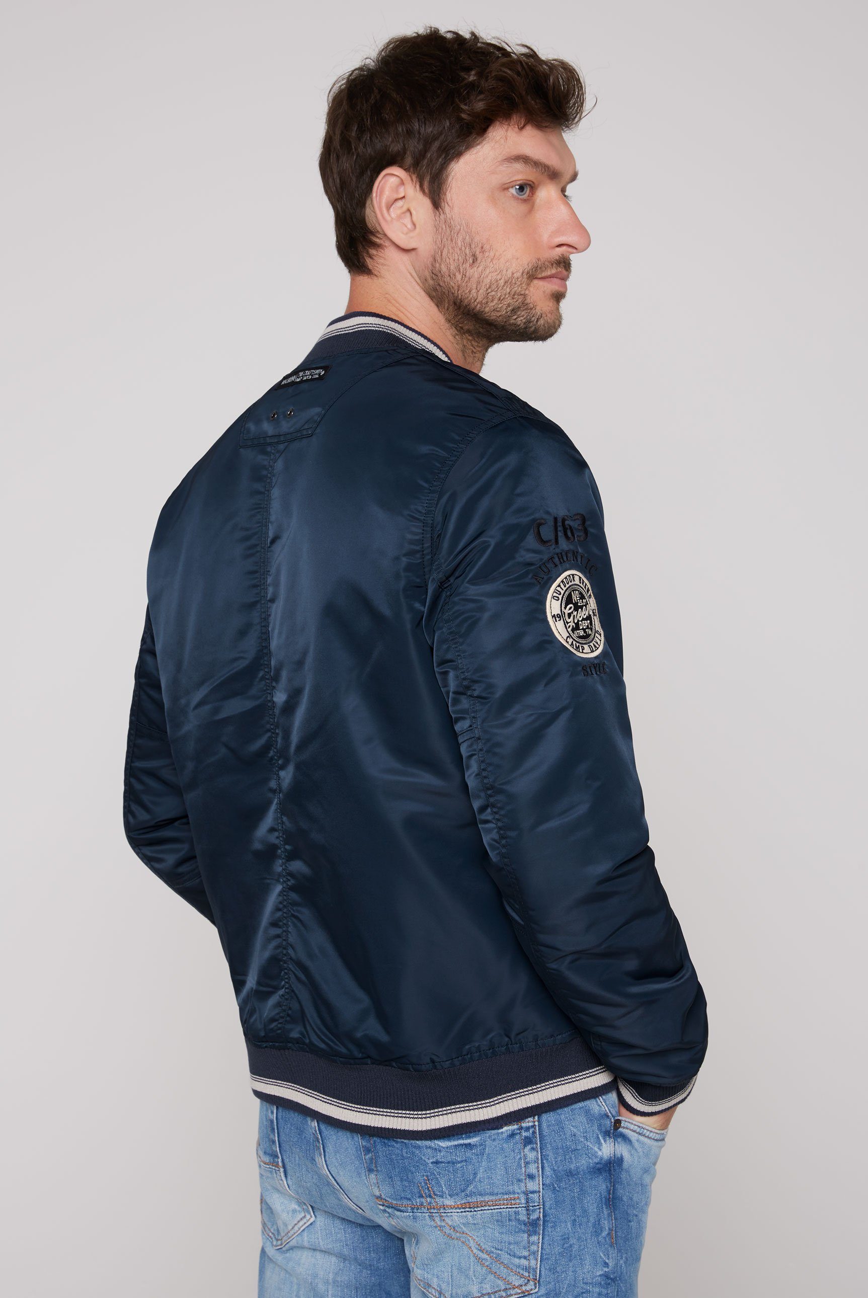 CAMP DAVID Blouson met groot frotté-logo