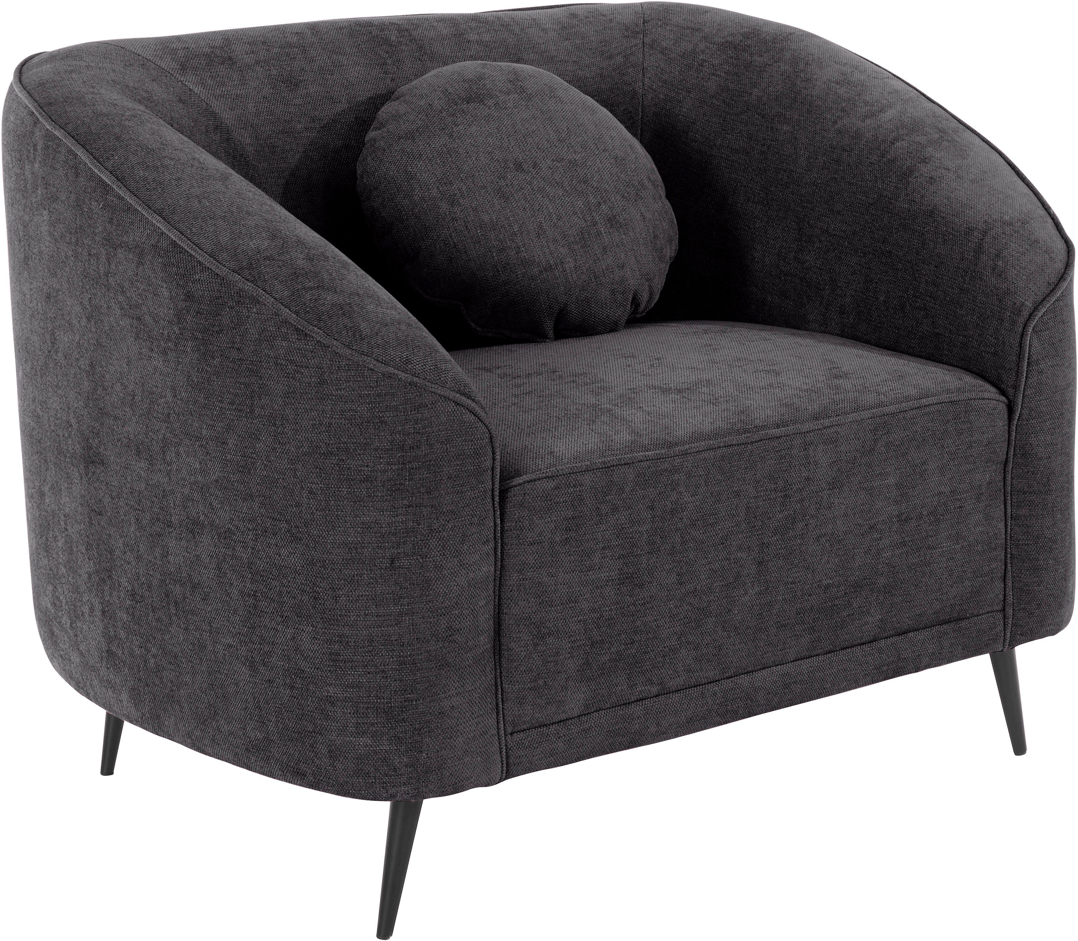 Leonique Fauteuil Ashly in 3 overtrekvarianten, bouclé, fluwelige look en zachte structuurstof.