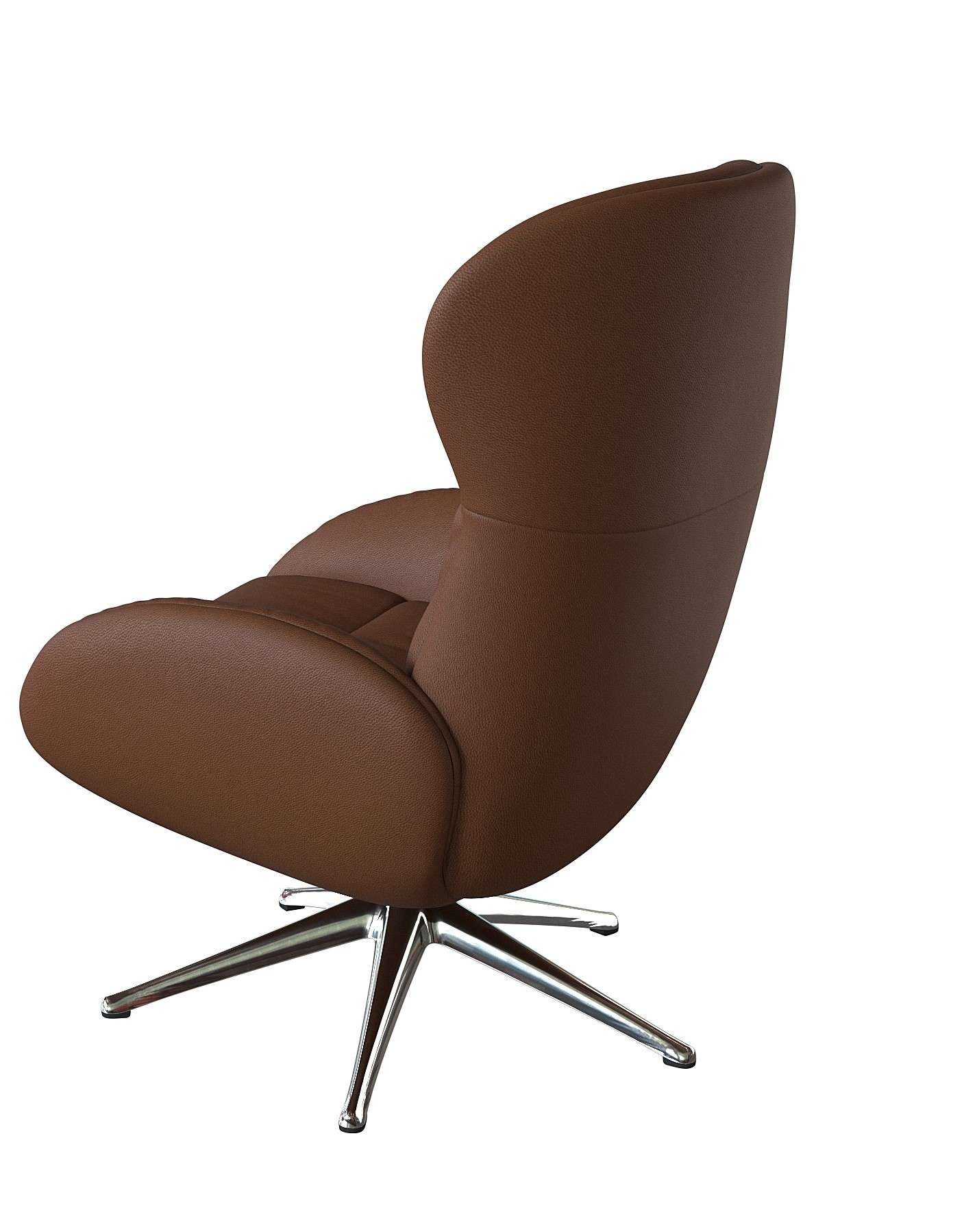 FLEXLUX Relaxfauteuil Haze, TV-stoel, fauteuil, stoffeerstoel Rugdeelverstelling, draaibaar, voet van aluminium