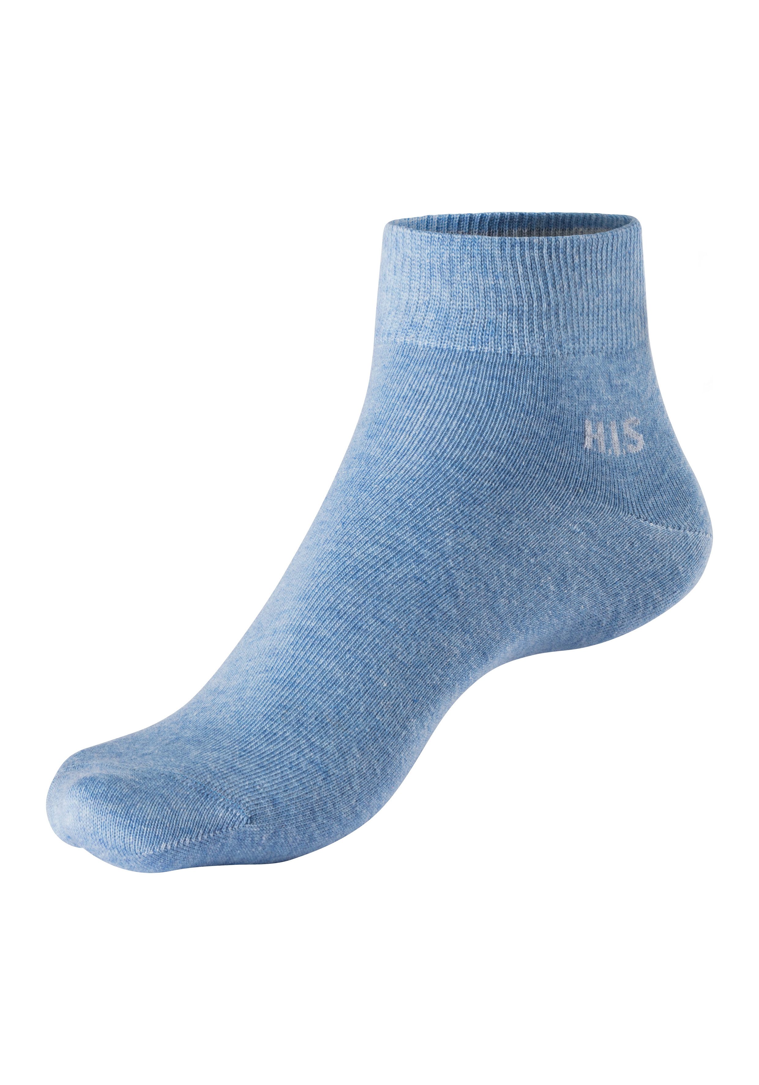 H.I.S Korte sokken met gekleurde binnenkant van de band (set, 10 paar)