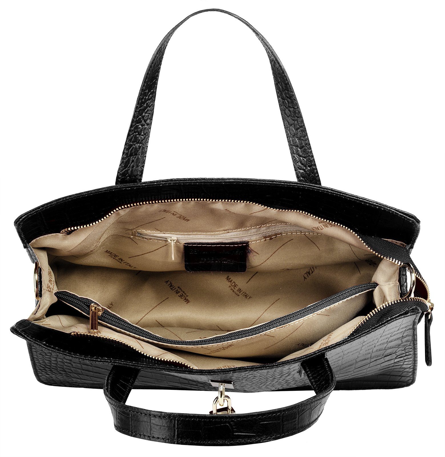 Cluty Tas echt leer, made in italy