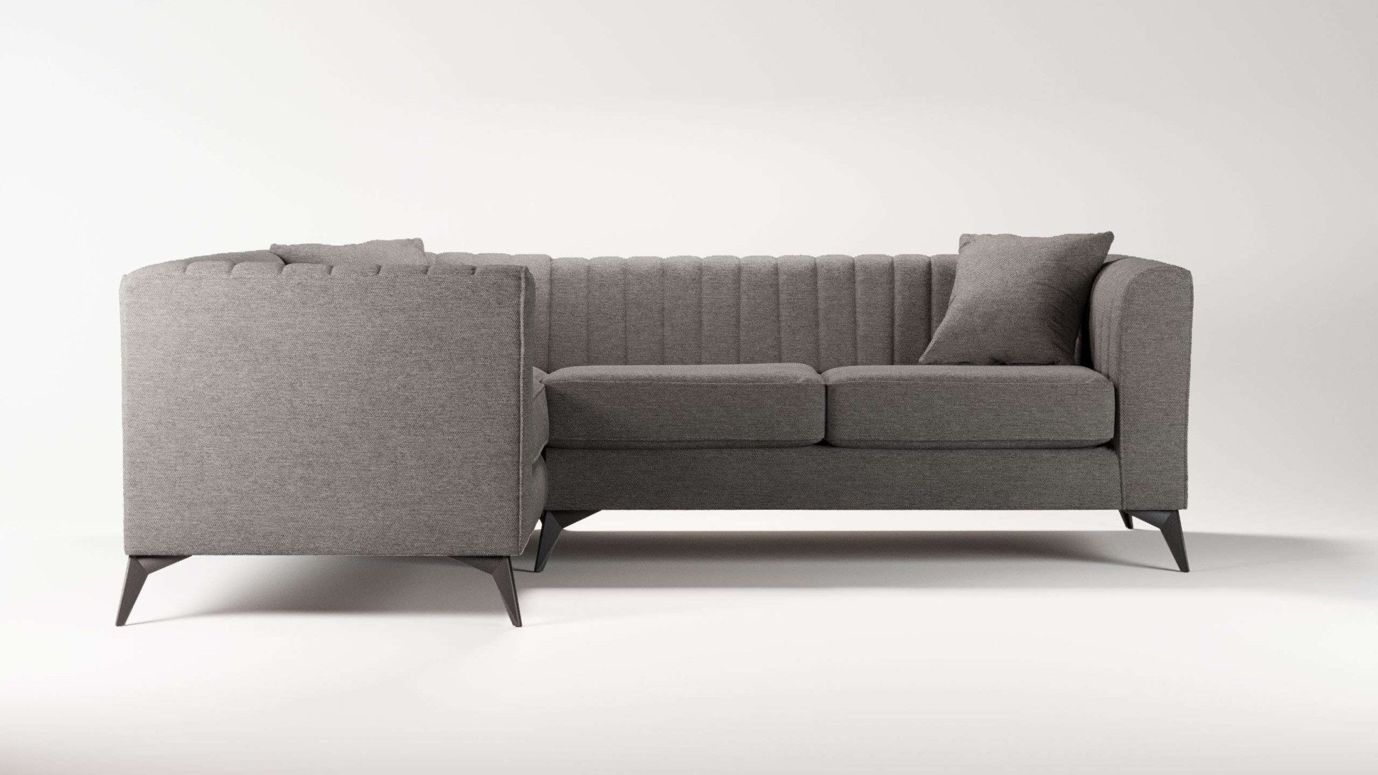 Places of Style Hoekbank MATTHEW L-vorm ideaal voor kleine ruimtes, afmetingen B/D/H: 240/167/74 cm