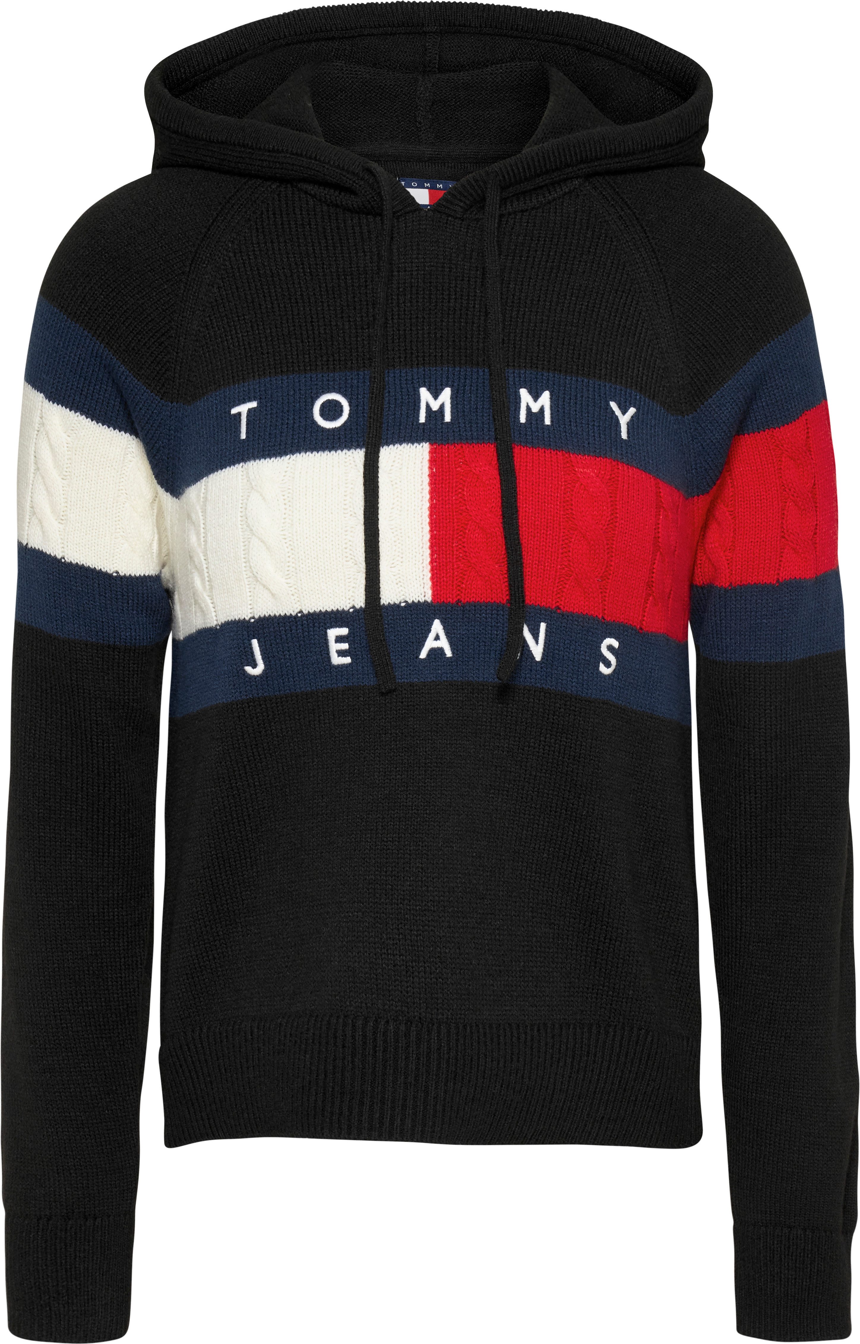 TOMMY JEANS Capuchontrui TJW CENTER FLAG HOOD SWEATER EXT