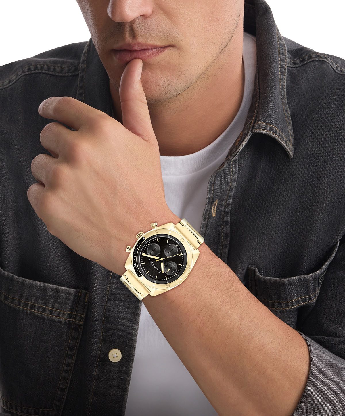 Calvin Klein Multifunctioneel horloge CK FLEX Horloge, quartz, herenhorloge, dag, weekdag, stalen band