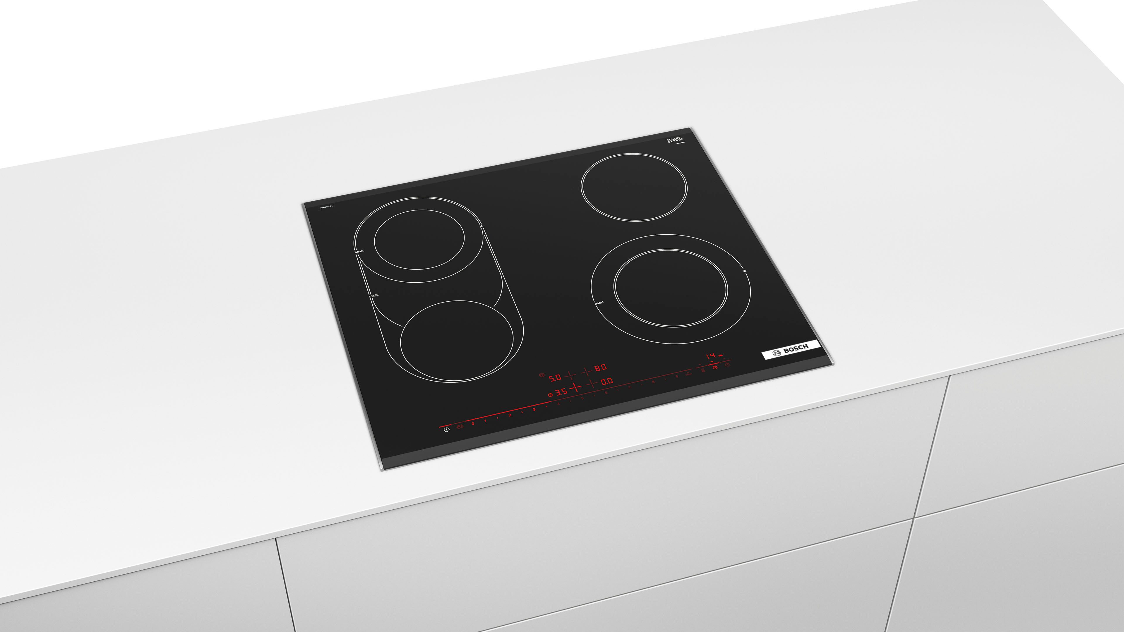 BOSCH Elektrische kookplaat van SCHOTT CERAN® PKM675DP1D met power boost-functie