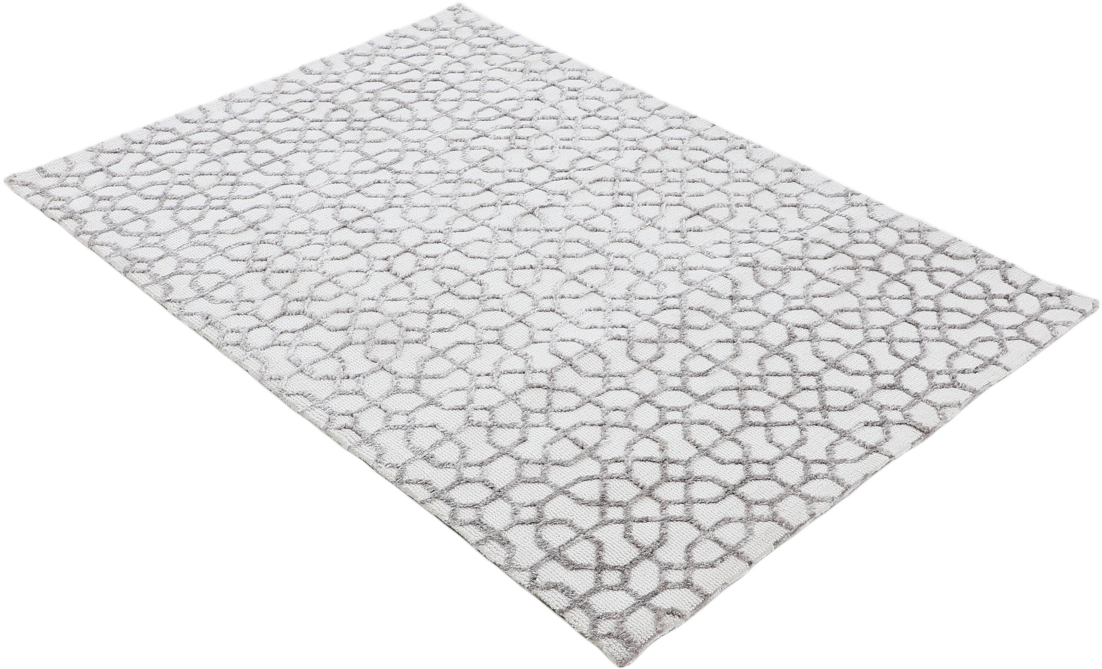 carpetfine Vloerkleed Holly 3 geometrisch ontwerp, hoog-laag structuur, woonkamer