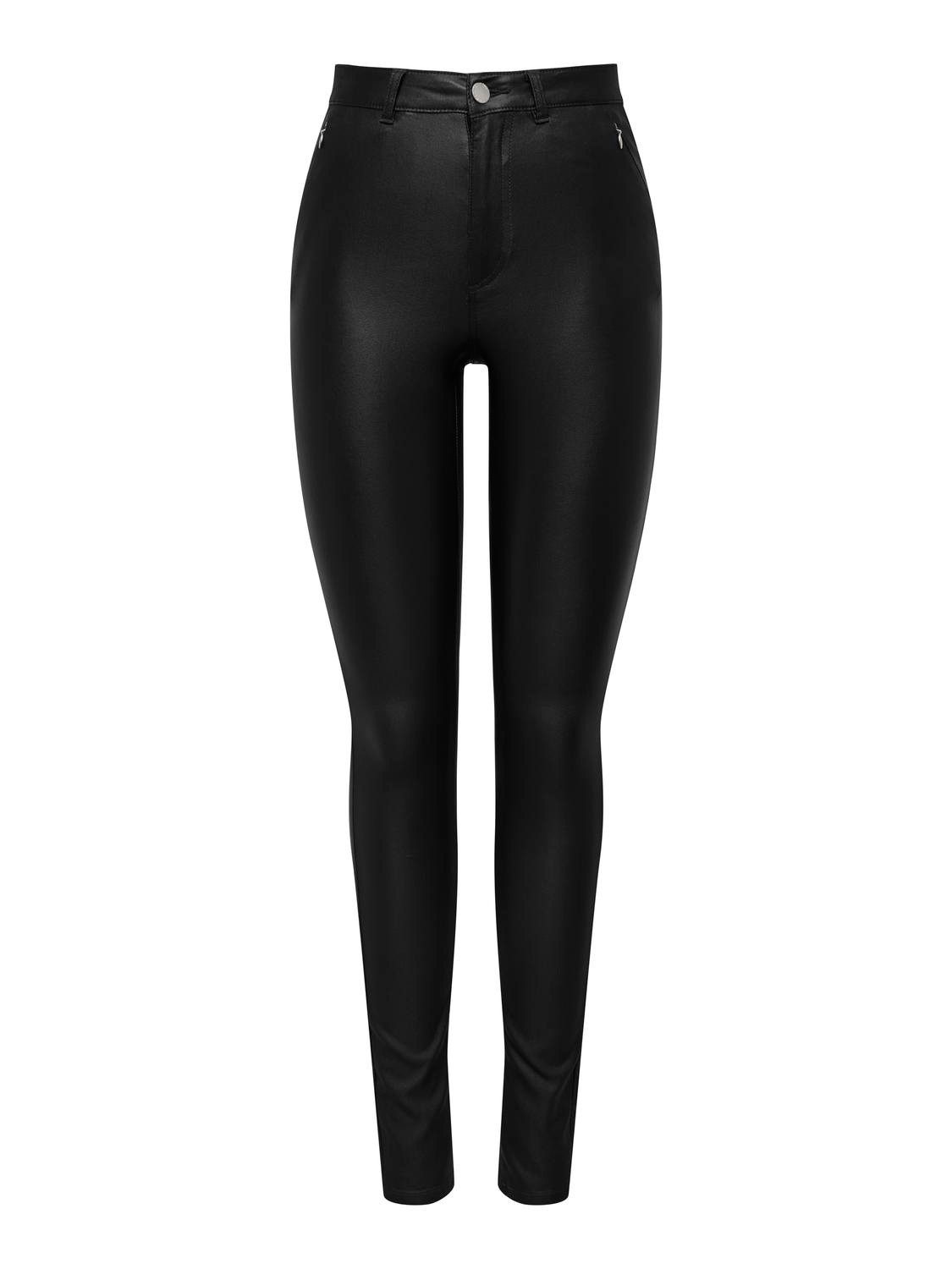 Only Imitatieleren broek ONLELSIE-NYA LIFE HW ZIP SK COAT CC PNT