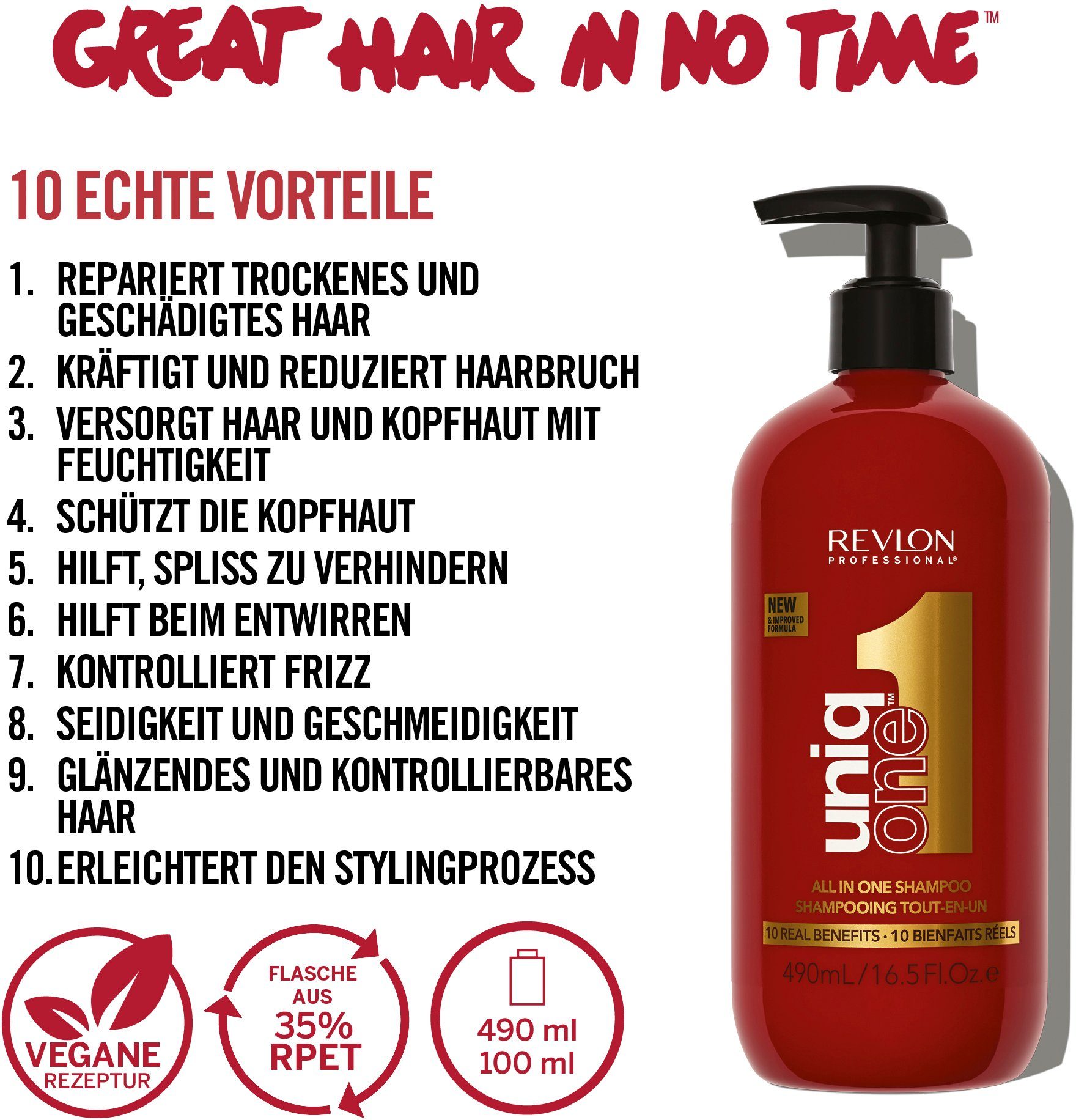 REVLON PROFESSIONAL Haarshampoo Uniqone All In One Shampoo 490 ml
