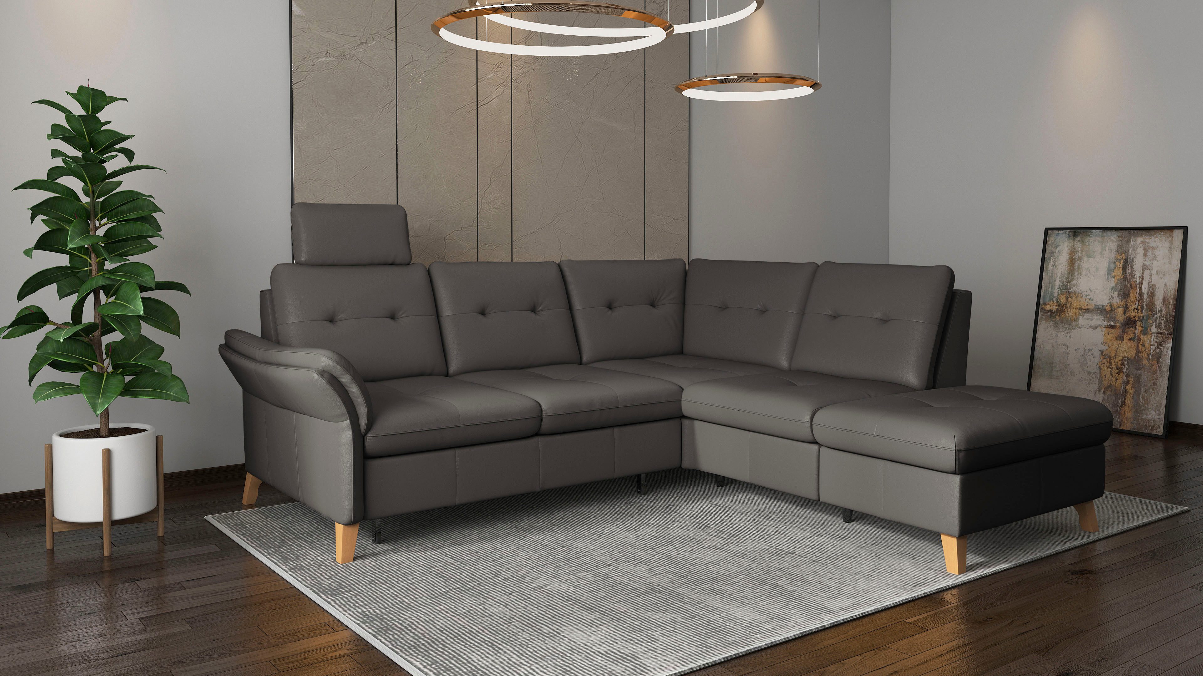 sit&more Hoekbank Göteborg inclusief zitdiepteverstelling, optioneel met bedfunctie & bedlade