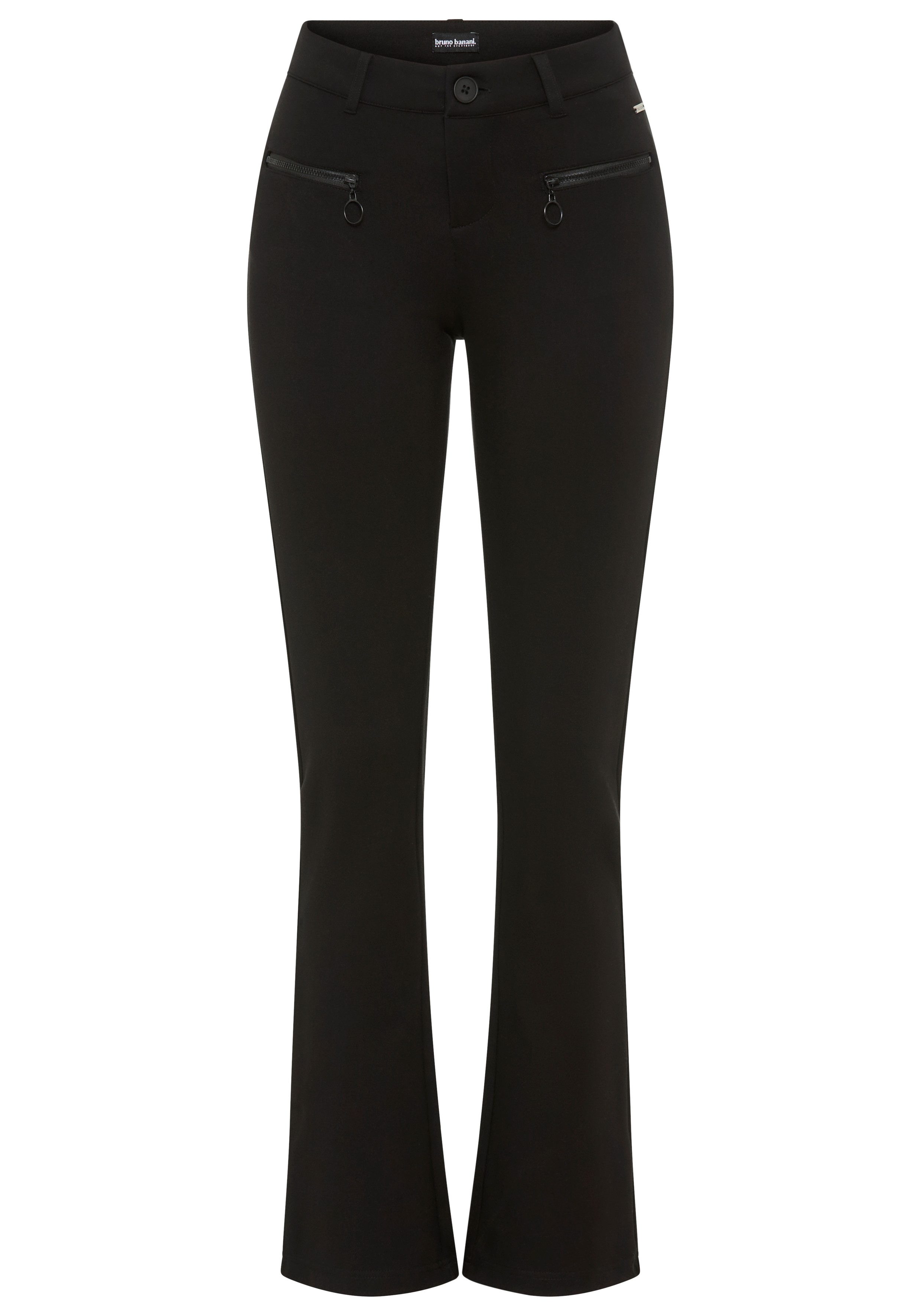 Bruno Banani Broek met wijde pijpen Een ritsdetail - NIEUWE COLLECTIE