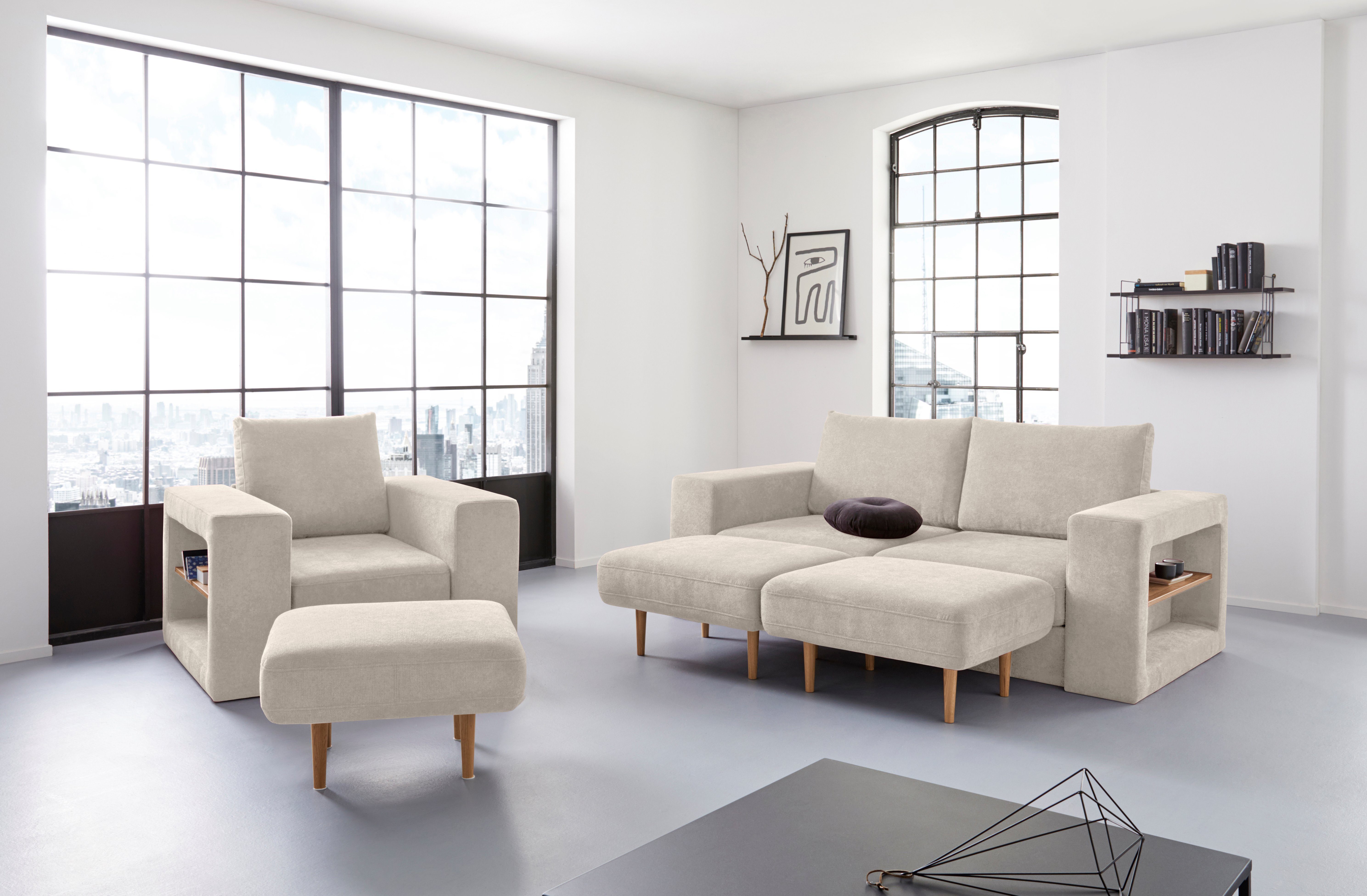 LOOKS BY WOLFGANG JOOP Fauteuil Looksvb Aan te passen fauteuil: fauteuil wordt fauteuil met 1 hocker, kastfunctie