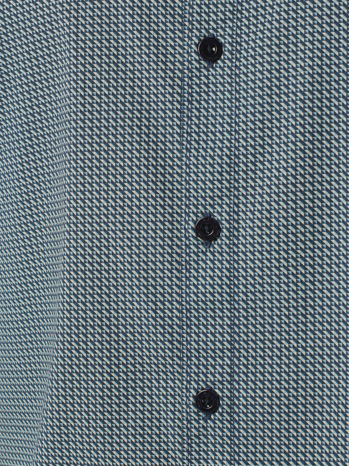 NO EXCESS Overhemd met lange mouwen met knoopsluiting en allover print