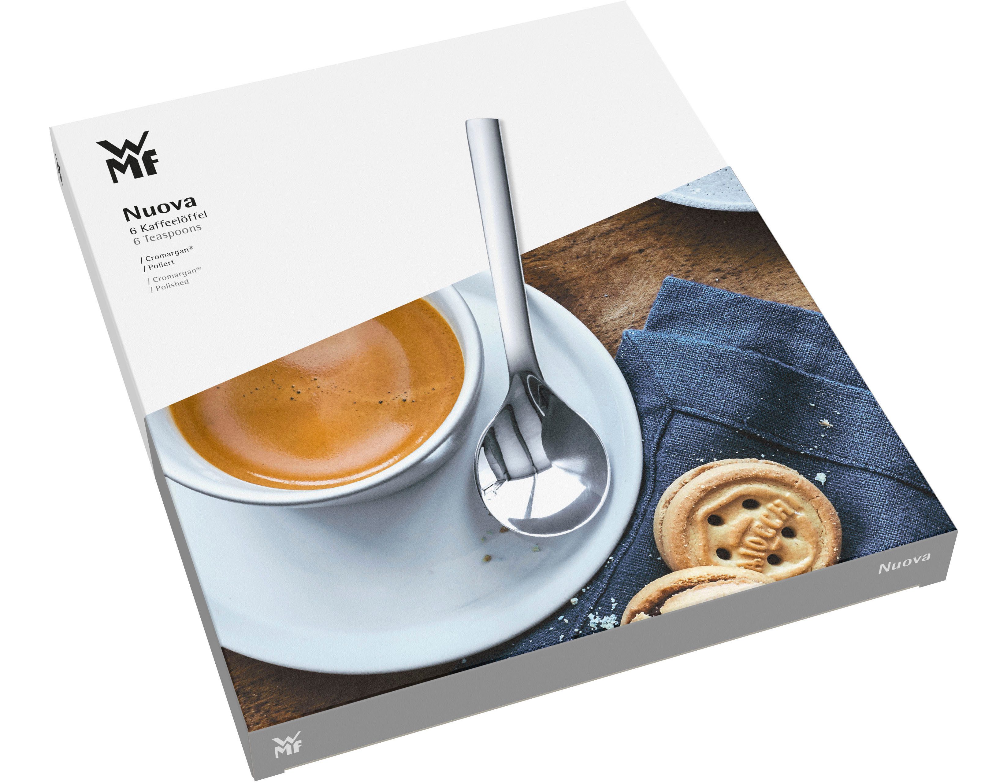 WMF Koffielepel Nuova, lepel-set 13,5 cm, cromargan® roestvrij staal 18/10, vaatwasmachinebestendig (set, 6-delig)