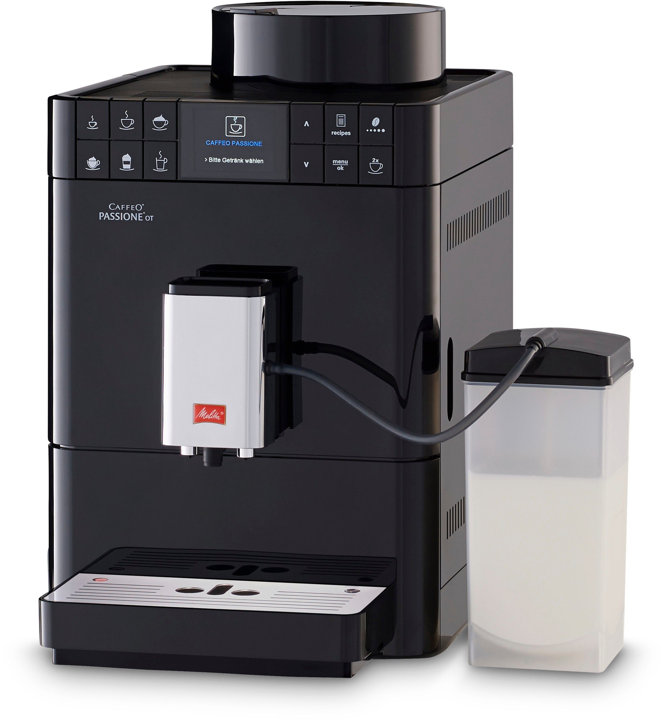 Melitta Volautomatisch koffiezetapparaat Passione® One Touch F53/1-101, zilverkleur, One-touch-functie , per kopje precies de juiste hoeveelheid versgemalen bonen