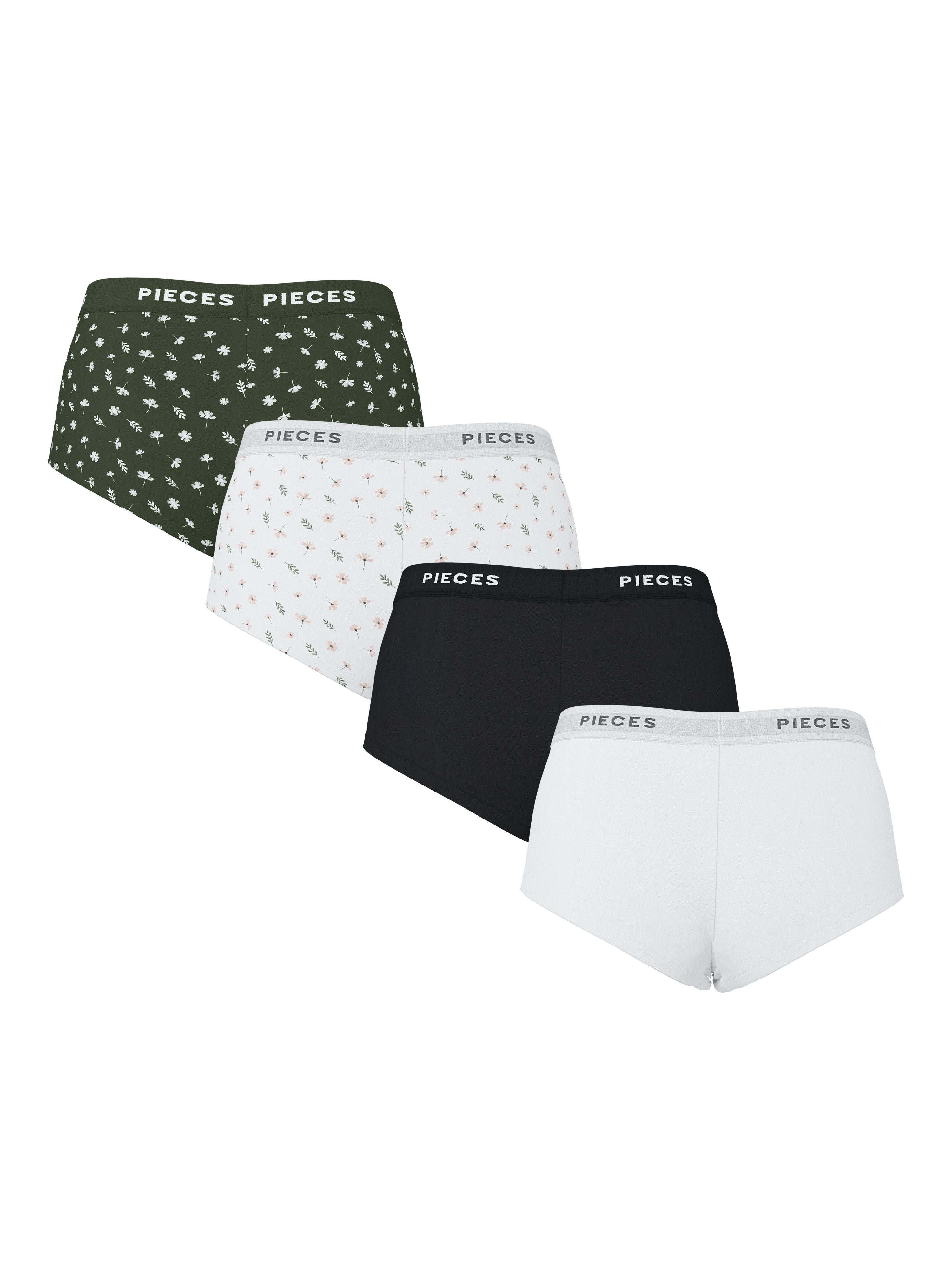 pieces Hipster PCLOGO LADY 4 PACK AOP/SOLID NOOS BC (set, 4 stuks)