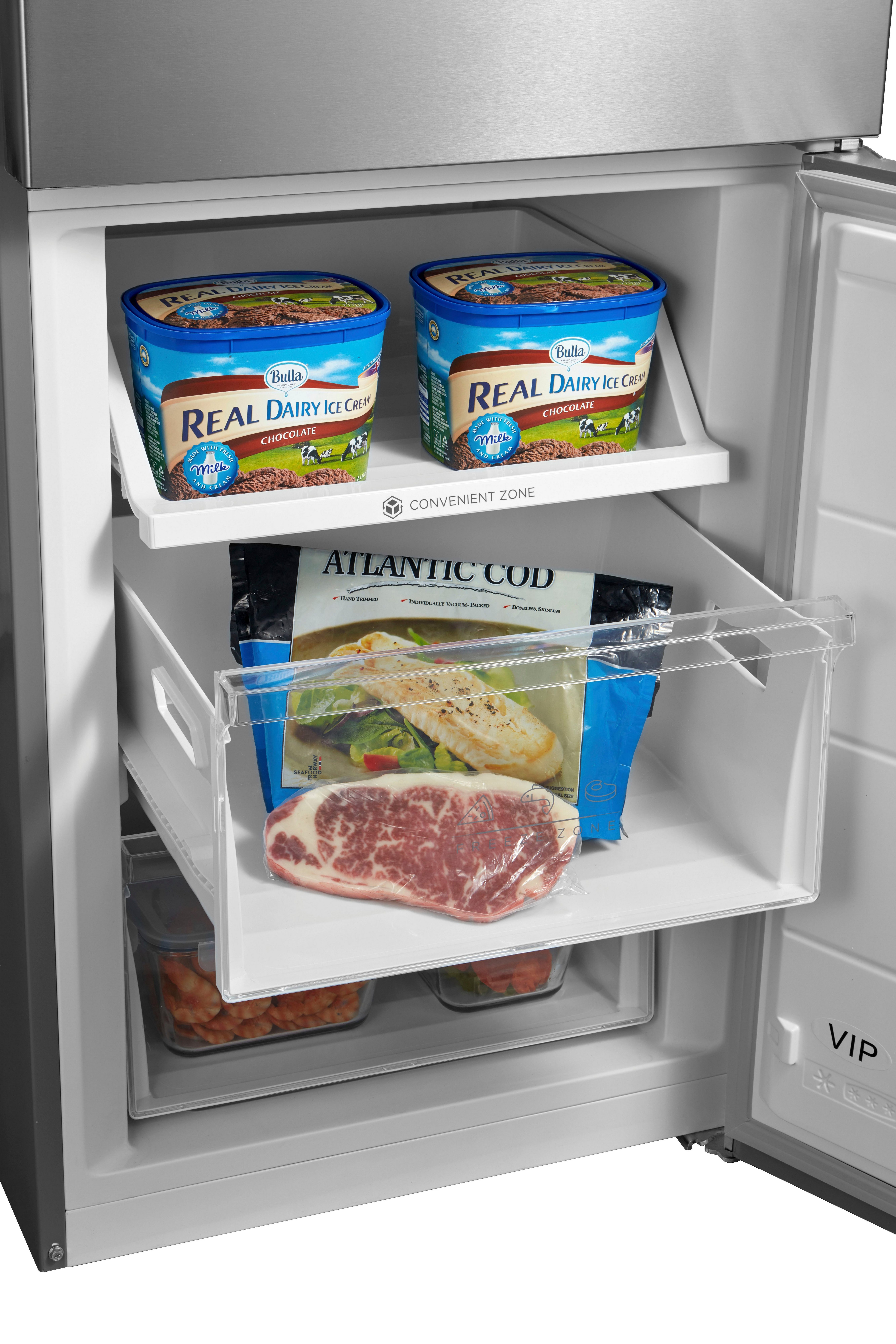 Hanseatic Koel-vriescombinatie HKGK20060ANFI NoFrost, automatische ontdooiing, QuickFreeze, vakantiemodus, display