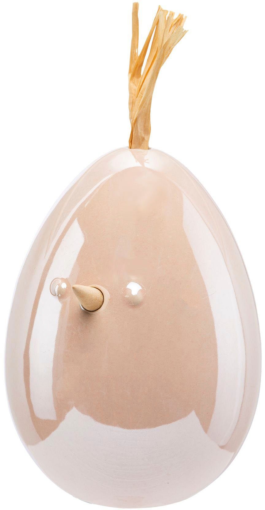 Creativ home Paasei Kip, ei met applicatie Lentedeccoratie van keramiek (set, 3 stuks)