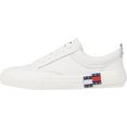 tommy jeans plateausneakers tommy jeans decon skater wms met scanbare qr-code beige