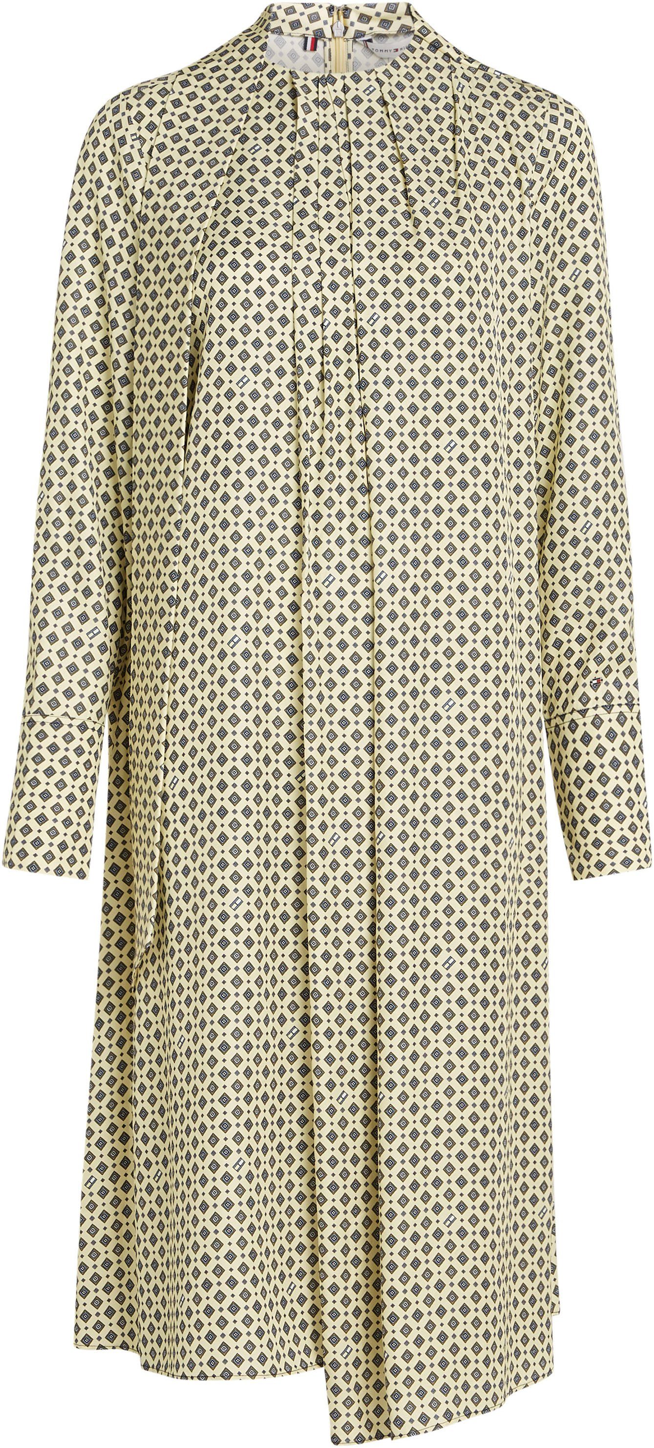 Tommy Hilfiger Blousejurk FOULARD DRAPED MIDI DRESS met tommy hilfiger merklabel
