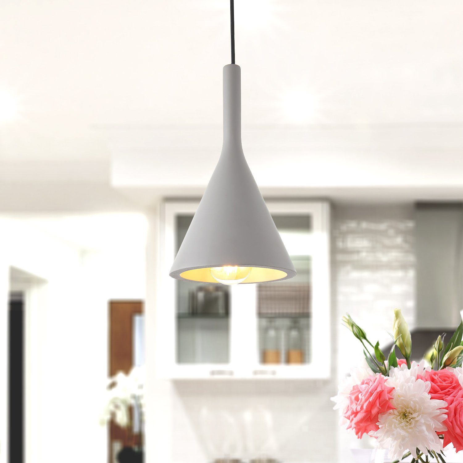 Paco Home Hanglamp CLOUCH Led, E27, lamp voor woonkamer eetkamer keuken, in hoogte verstelbaar
