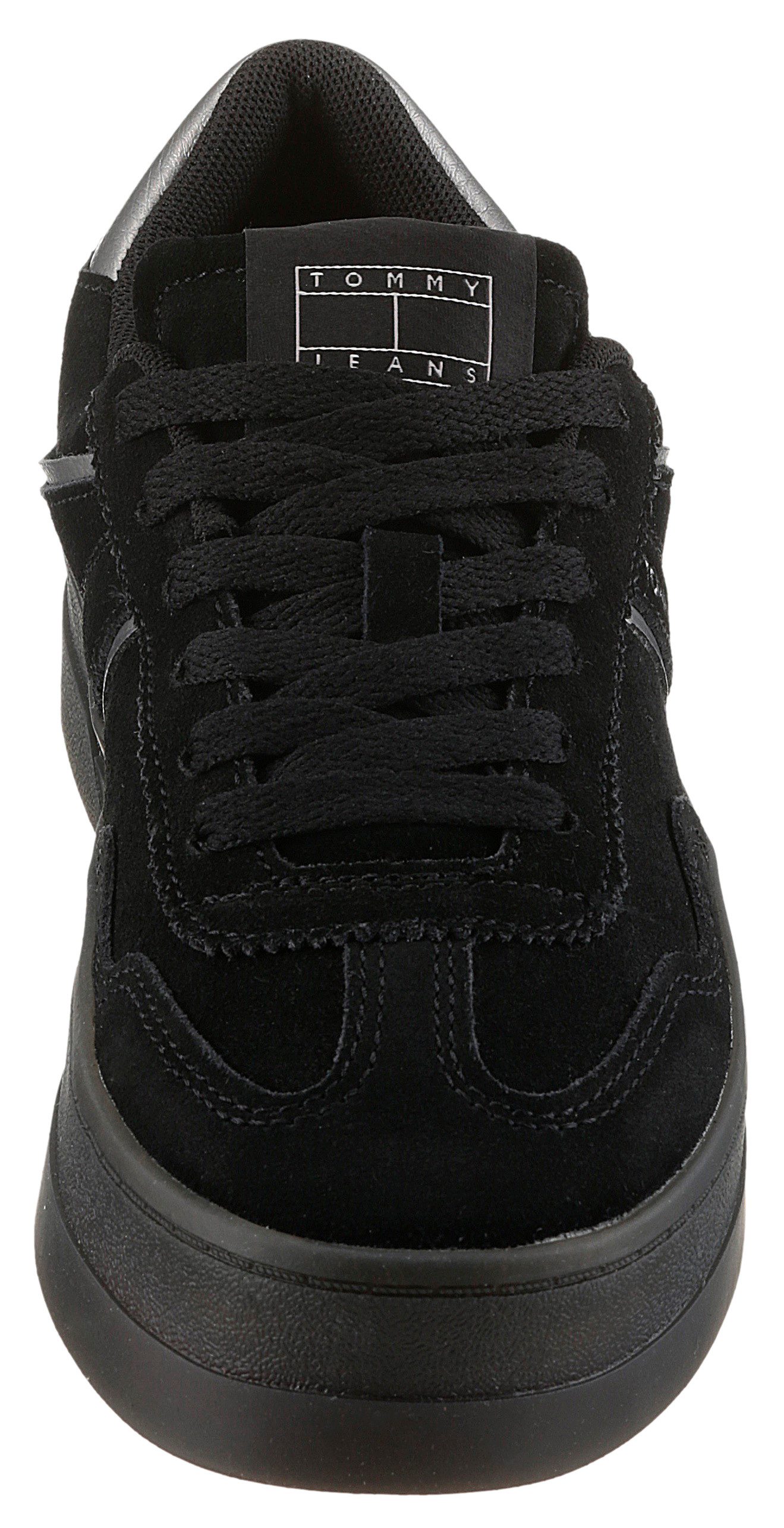 TOMMY JEANS Plateausneakers THE GREENWICH FLATFORM ELEVATED veterschoenen, vrijetijdsschoen, lage schoen met logo-applicatie