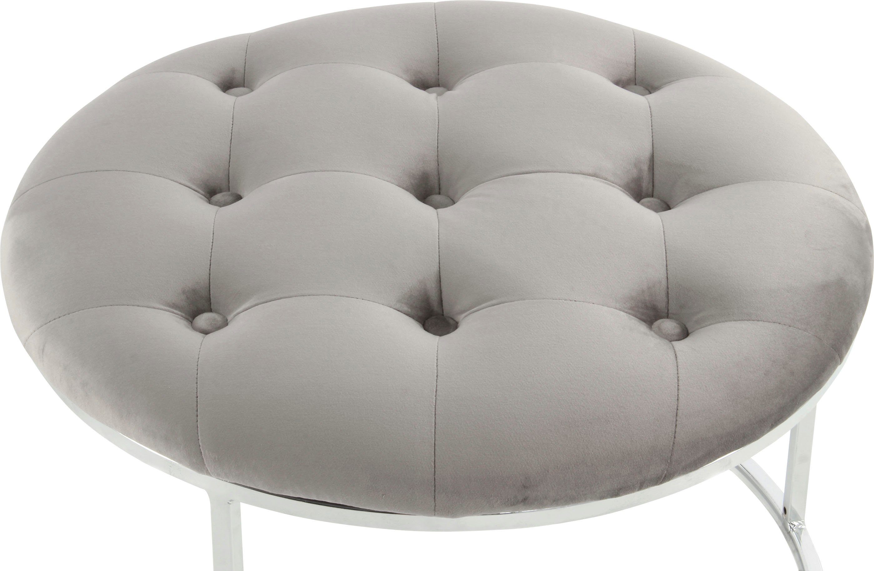 Kayoom Zithoek Kruk Becky 825 2-delige set, ronde vorm, trendy retro-stijl veelzijdig te gebruiken, modern, onderhoudsvriendelijk, ronde vorm (set, 2-delig)