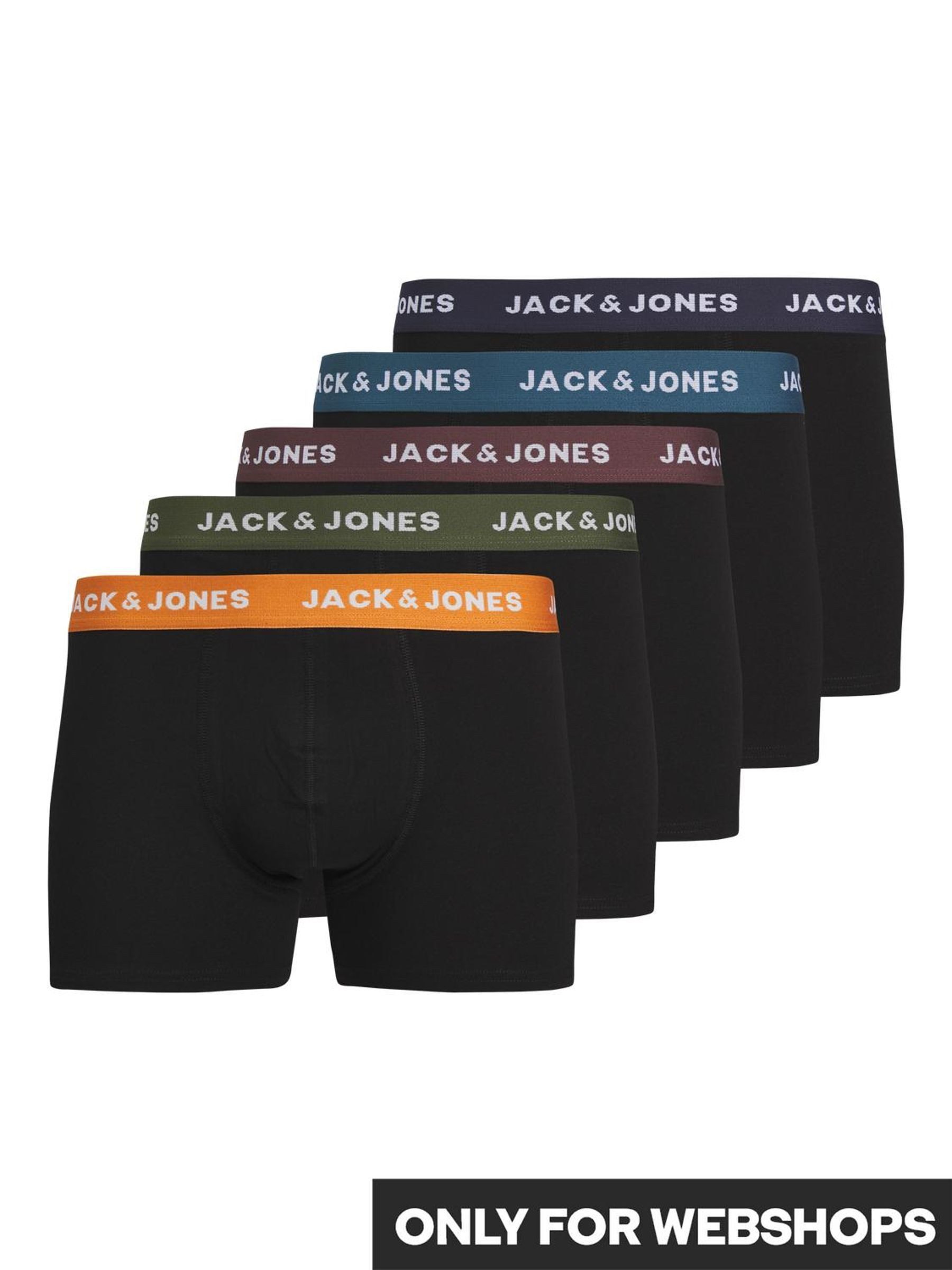 Jack & Jones Trunk JACOLIVER SOLID TRUNKS 5 PACK (set 5 stuks)