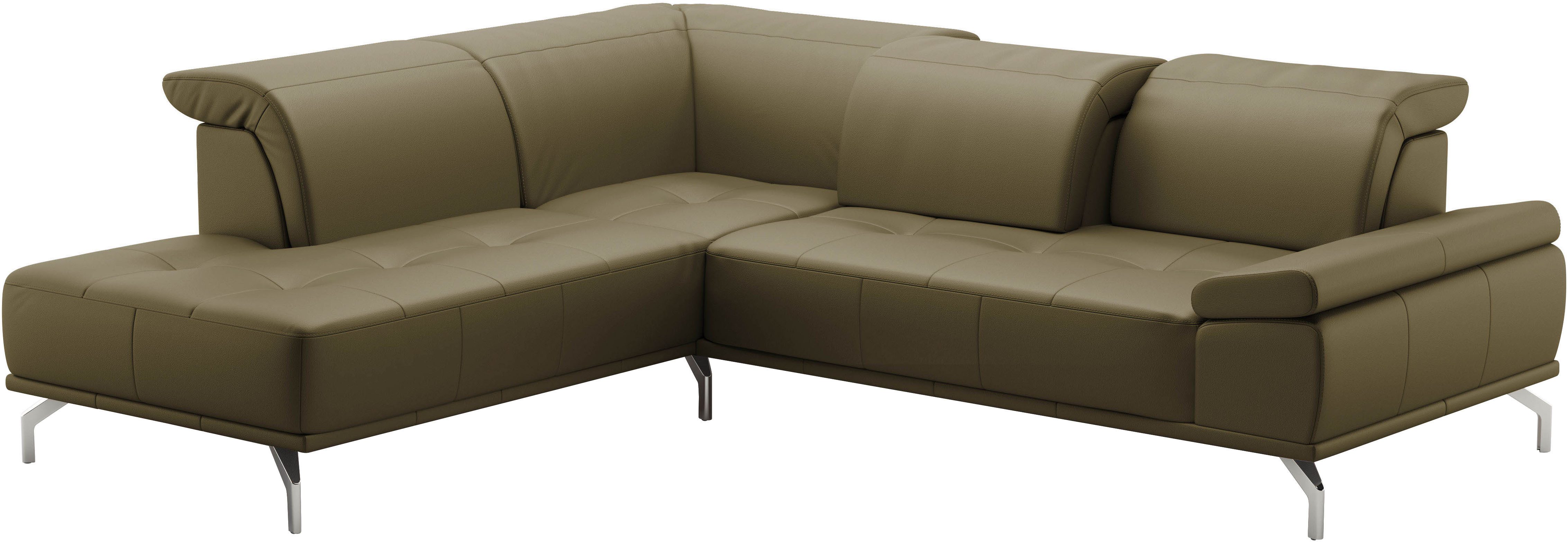 Places of Style Hoekbank Caluna Incl. zitdiepteverstelling, optioneel met hoofd- en armleuningverstelling