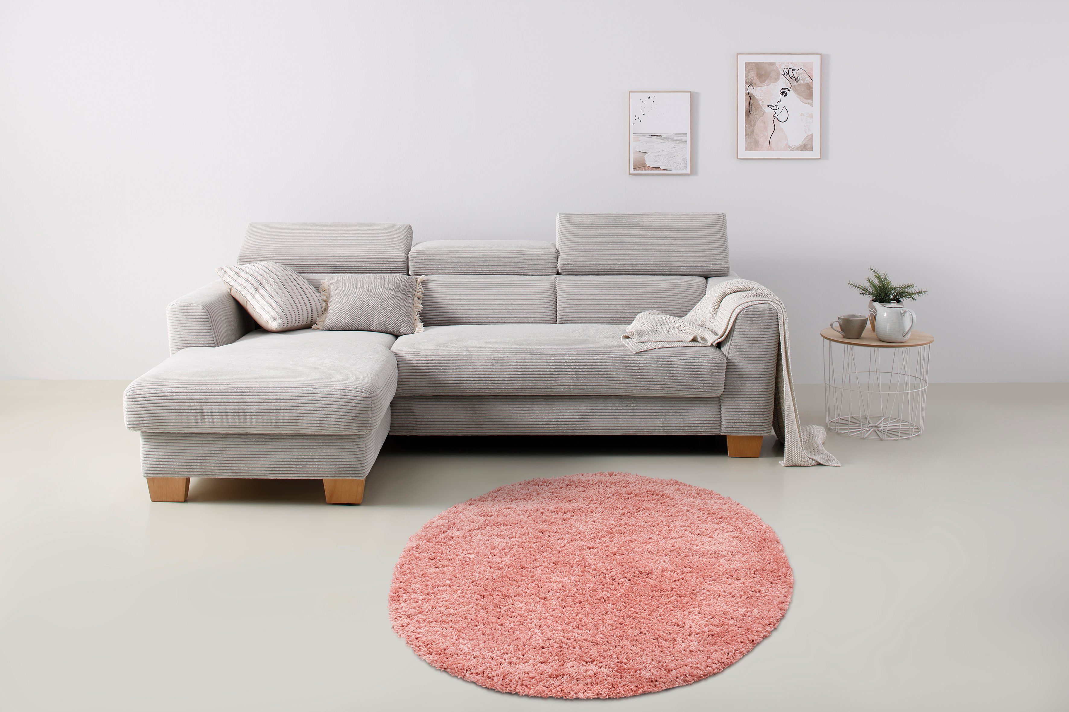 my home Vloerkleed Viva vloerkleed rond Unikleuren, uni, bijzonder zacht en behaaglijk