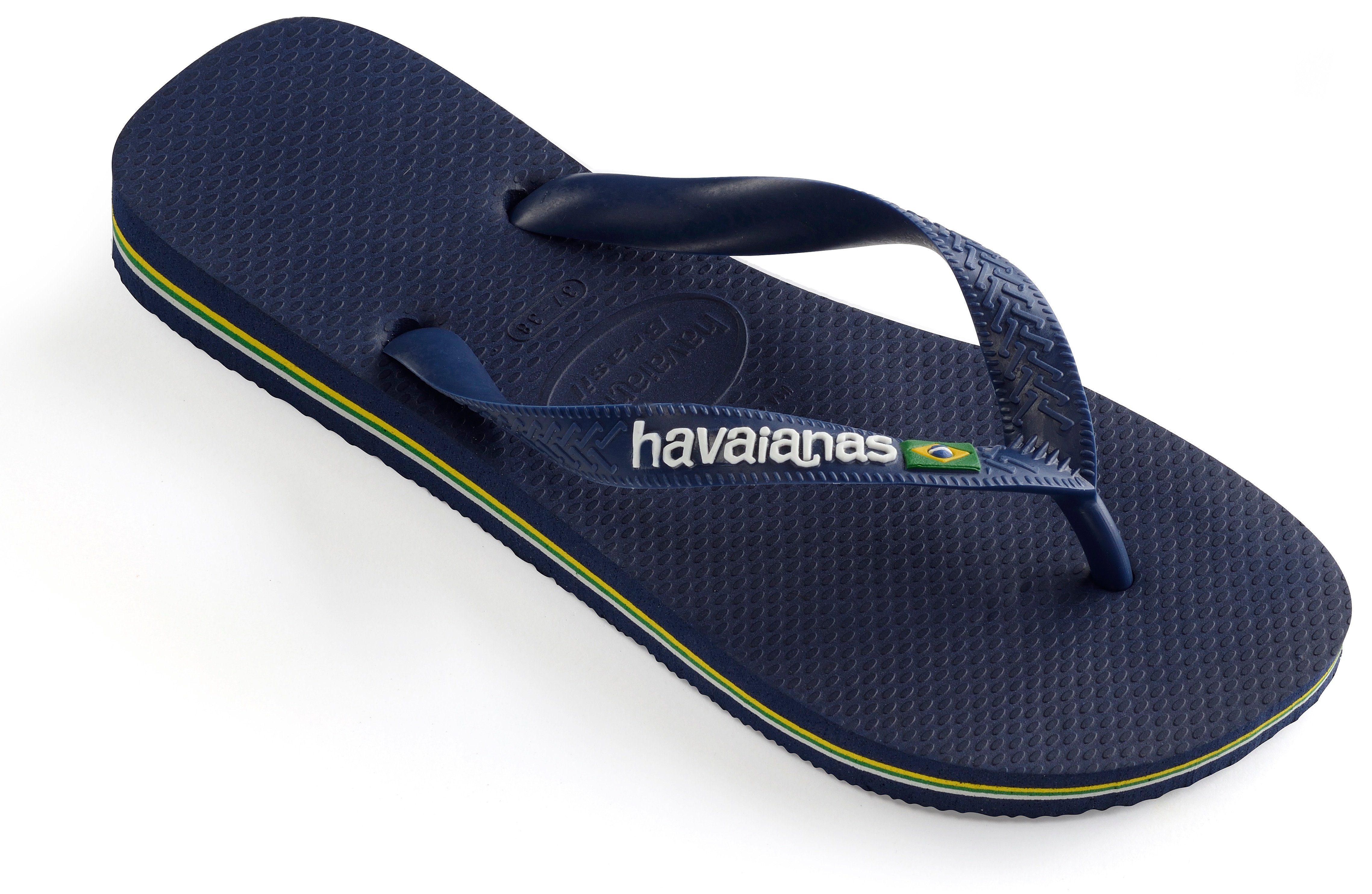 Havaianas Slippers Flipflops Brasil Logo Blauw