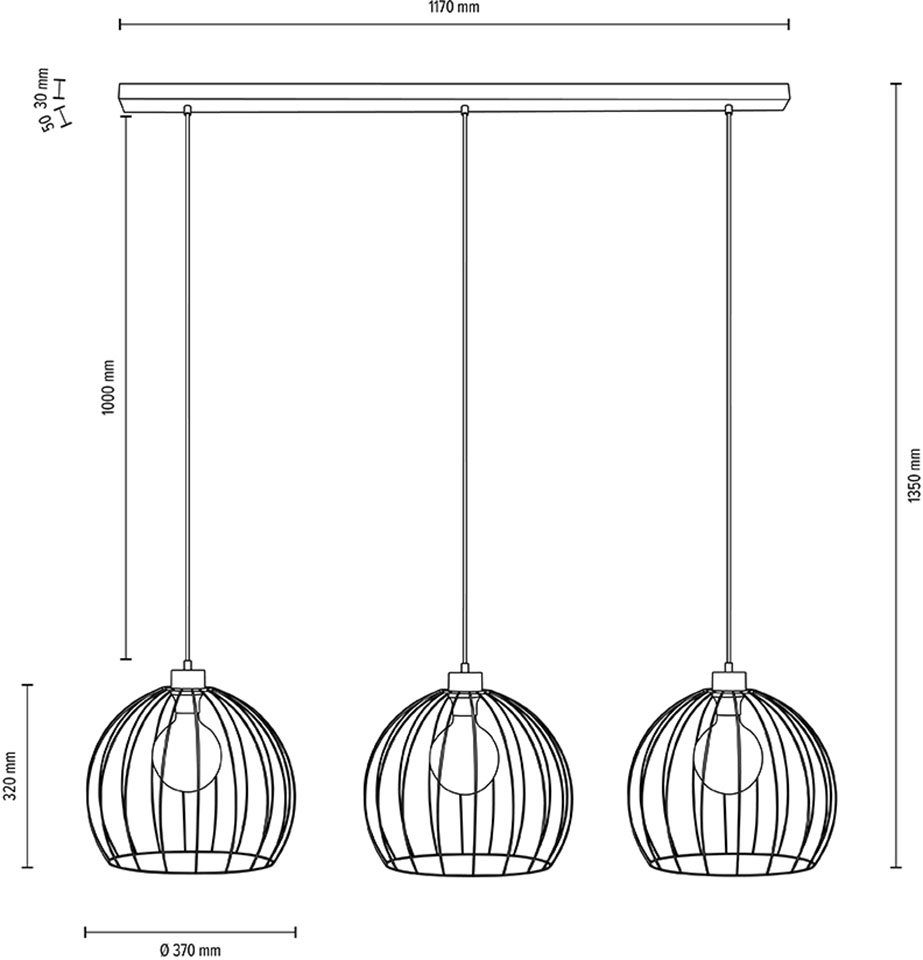 BRITOP LIGHTING Hanglamp COOP Decoratieve lamp van metaal, bijpassende LM E27 / excl., made in Europe (1 stuk)