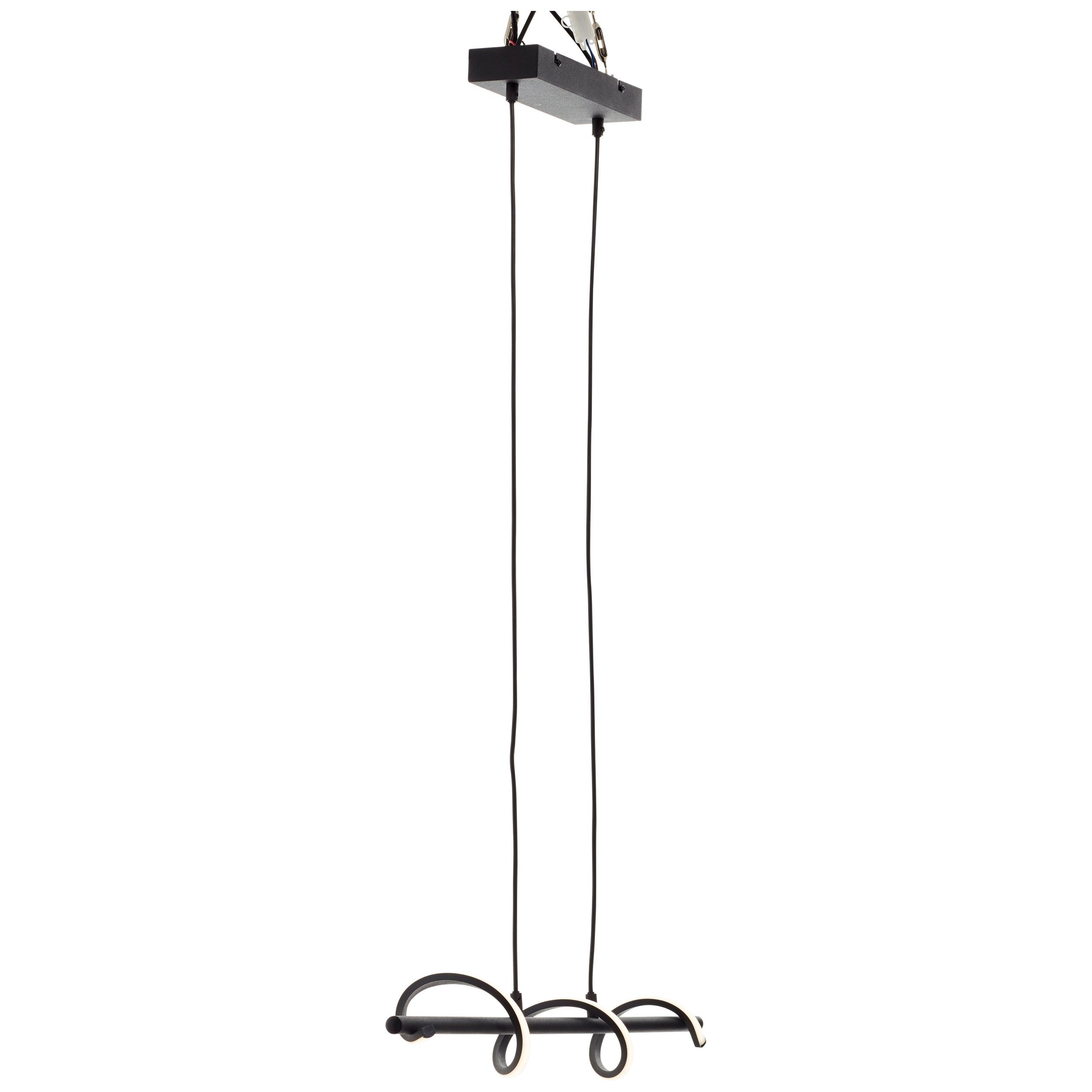 Brilliant Leuchten Led-hanglamp Eunice 80 cm breed, 2600 lumen, 4000 k, in hoogte verstelbaar, mat zwart (1 stuk)