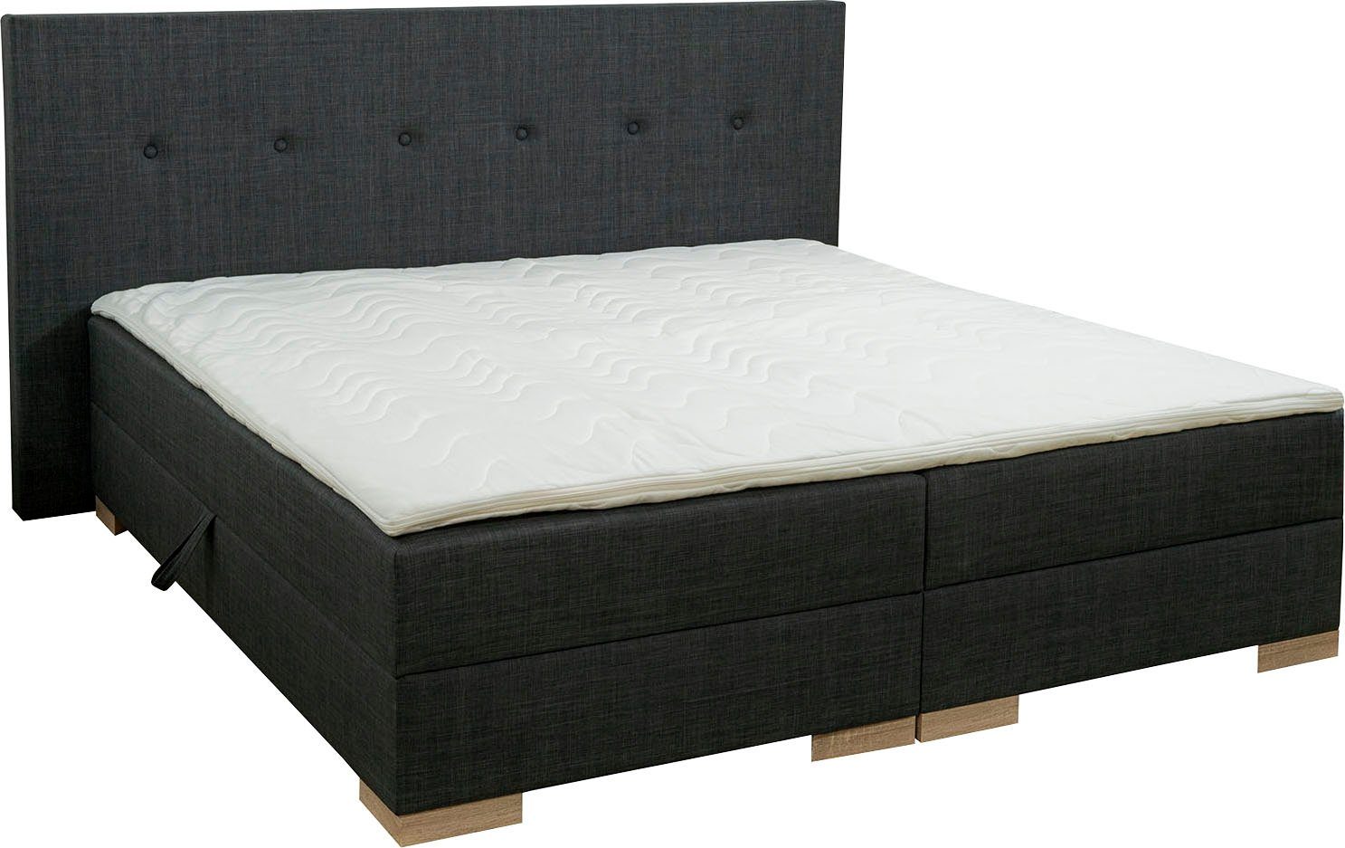 Breckle Boxspring inclusief topmatras van comfortschuim en bedkist met gasdrukveer