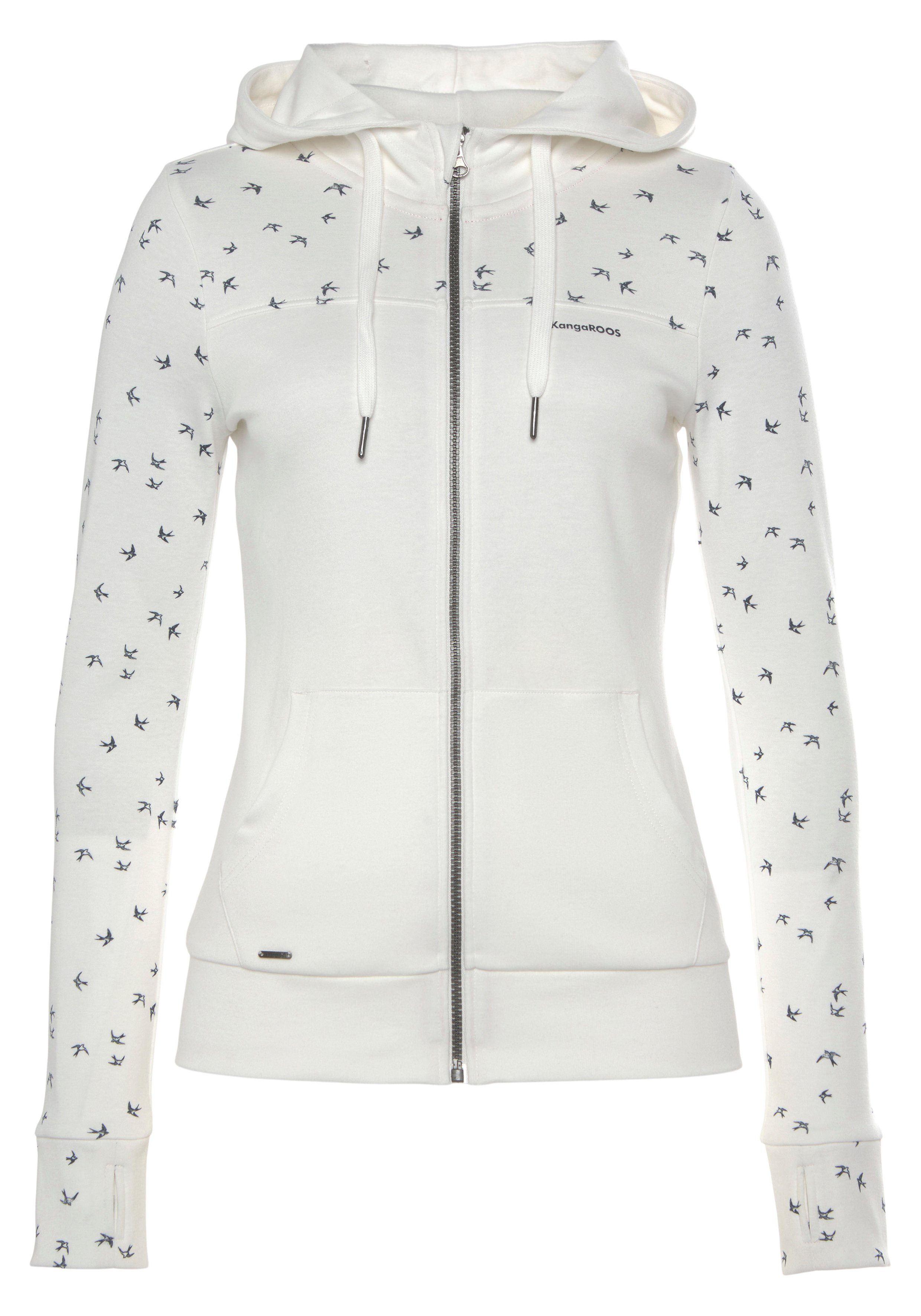 KangaROOS Capuchonsweatvest met filigraan print