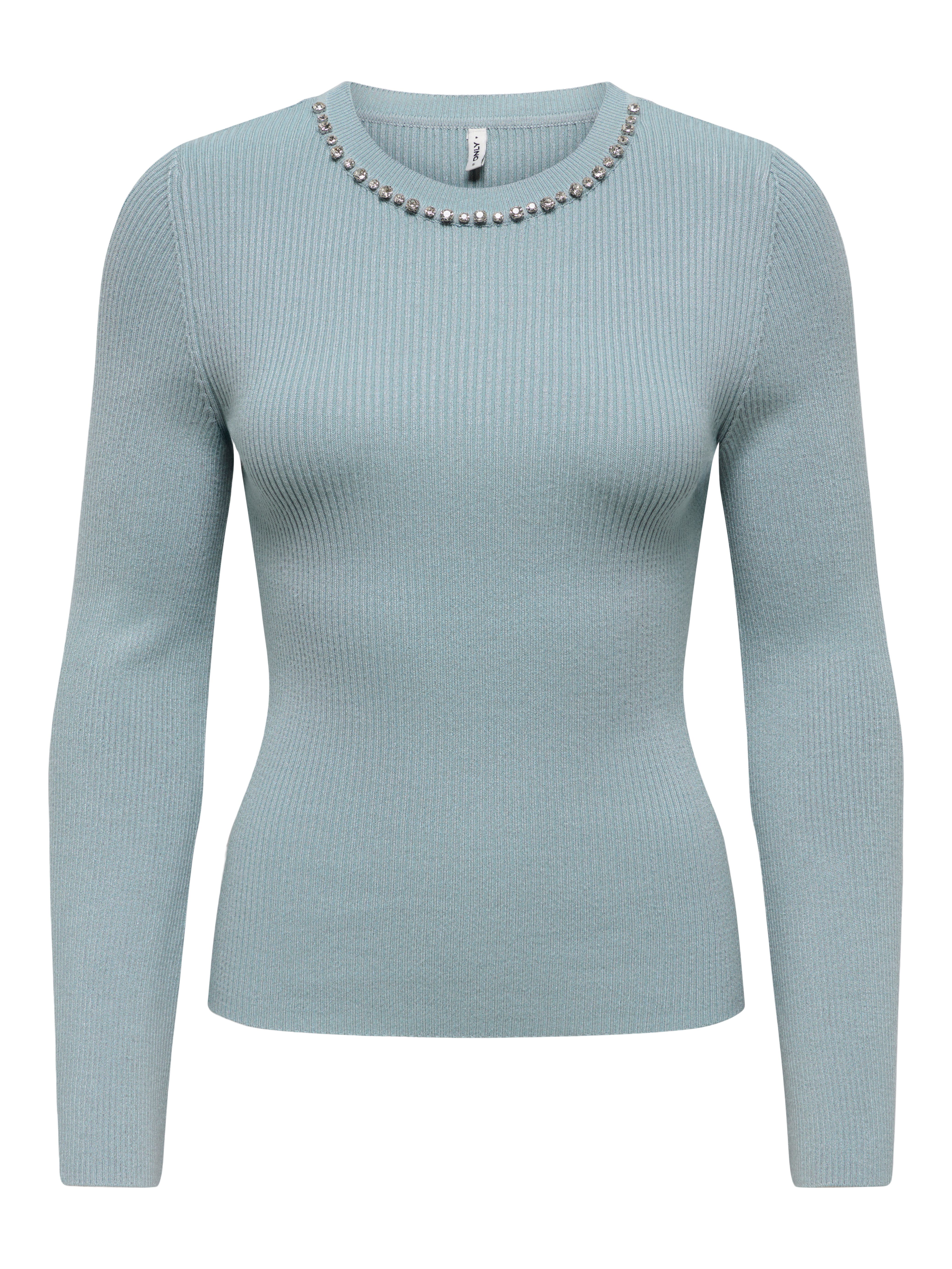 Only Trui met ronde hals ONLNATASCHA LS BLING O-NECK CC KNT
