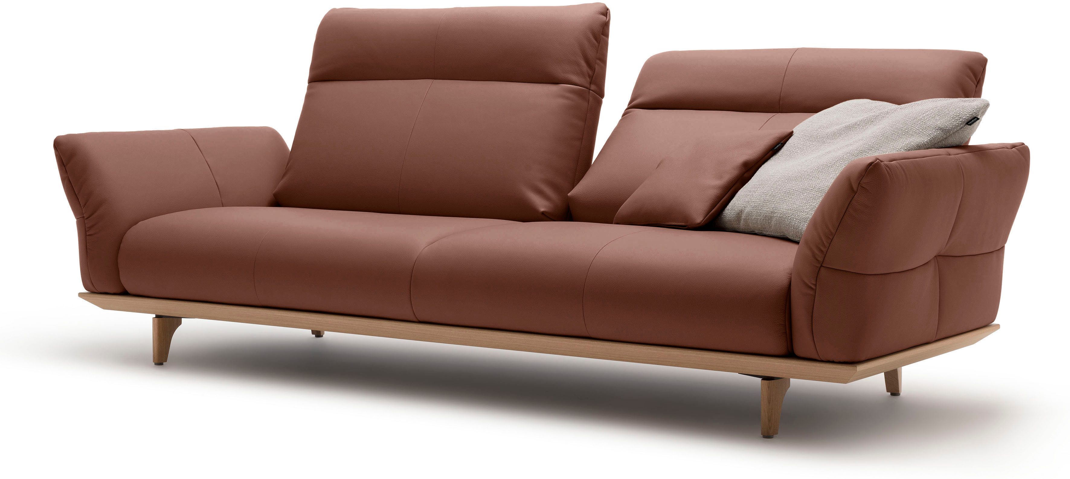 Creation BY ROLF BENZ 3,5-zitsbank CR.460 Onderstel in eiken, poten in natuurlijk eiken, breedte 228 cm