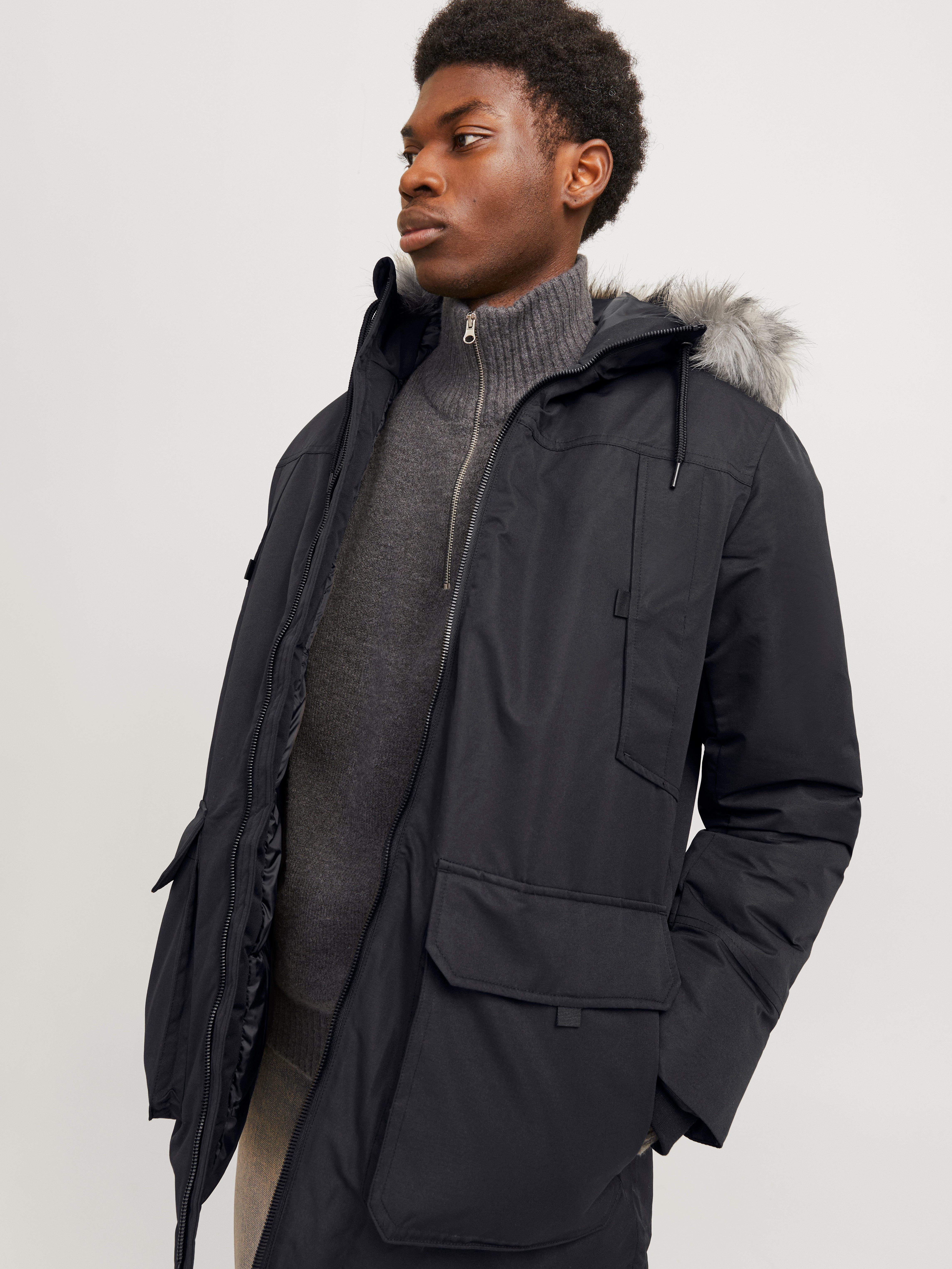 Jack & Jones Parka JJECONSTRUCT FAUX FUR PARKA SN