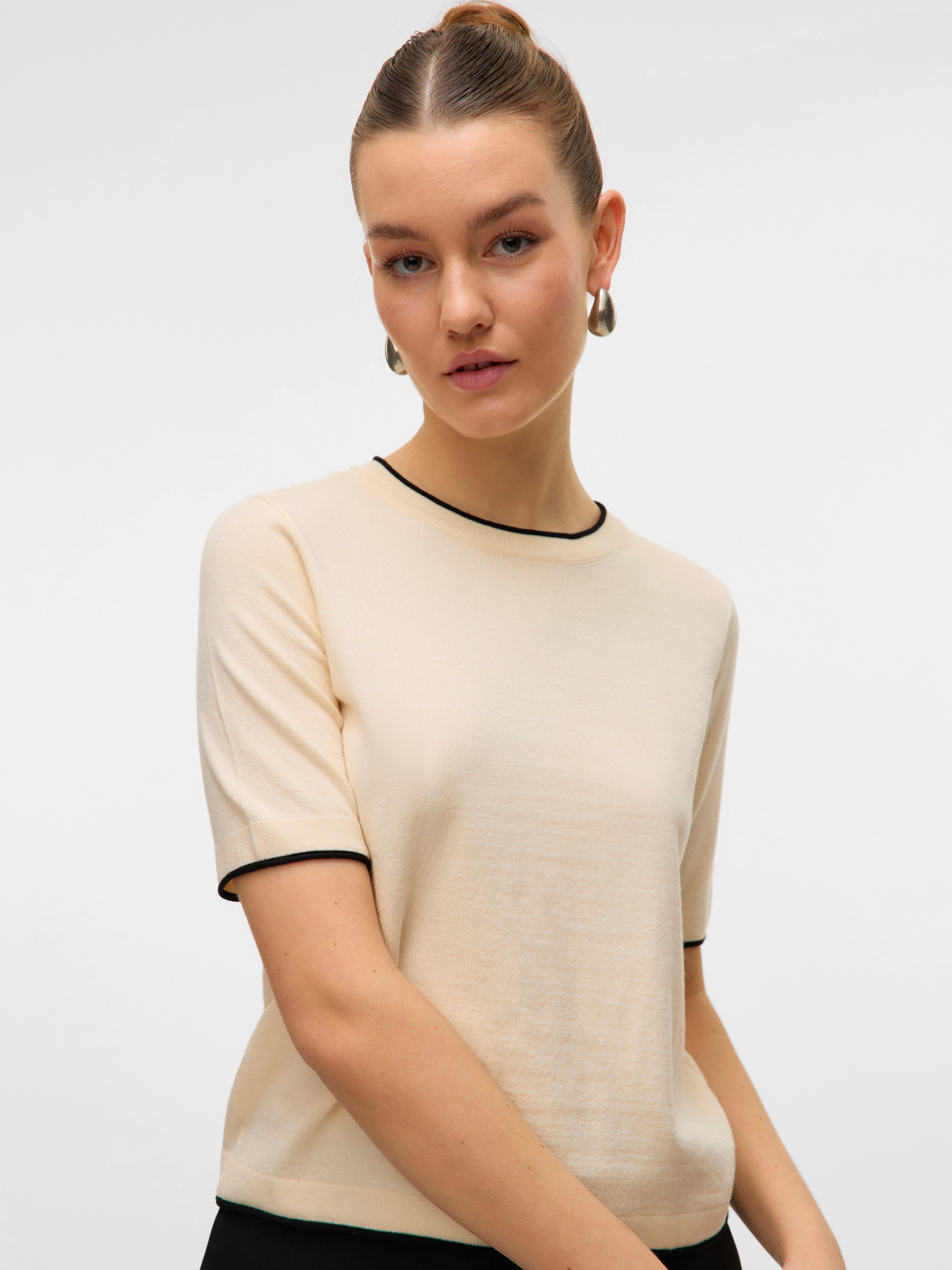 Vero Moda Trui met korte mouwen VMBREEZE SS O-NECK PULLOVER BOO