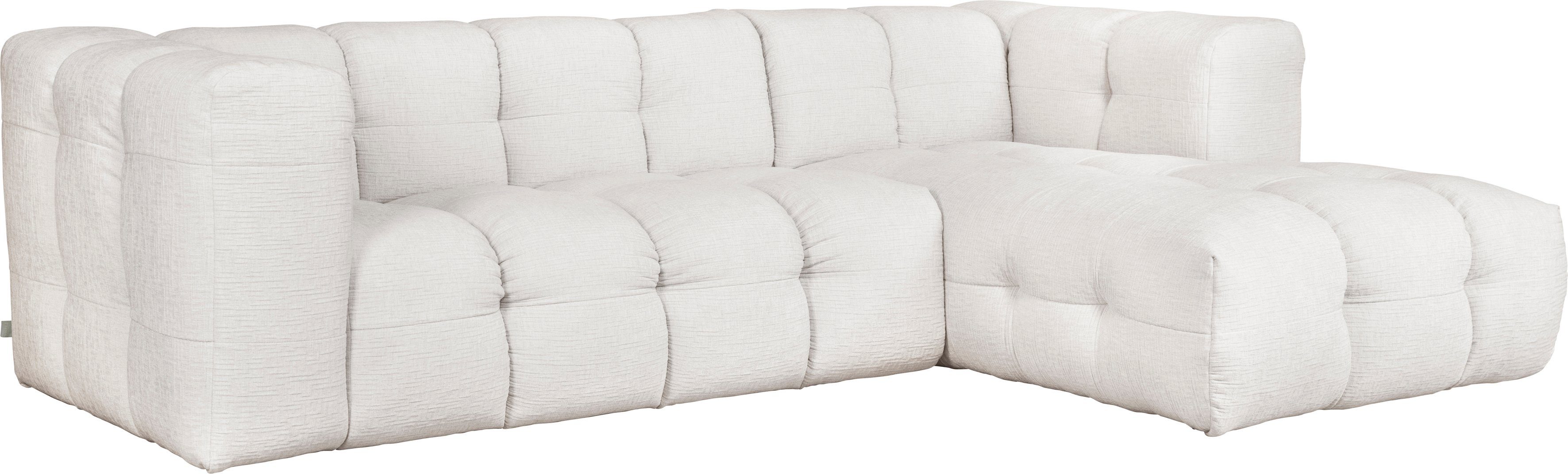 LeGer Home by Lena Gercke Hoekbank TALISHA L-Form Designersofa, moderne Steppung, B/T/H: 276/178/75 cm modern gestikt patroon, hoog zitcomfort