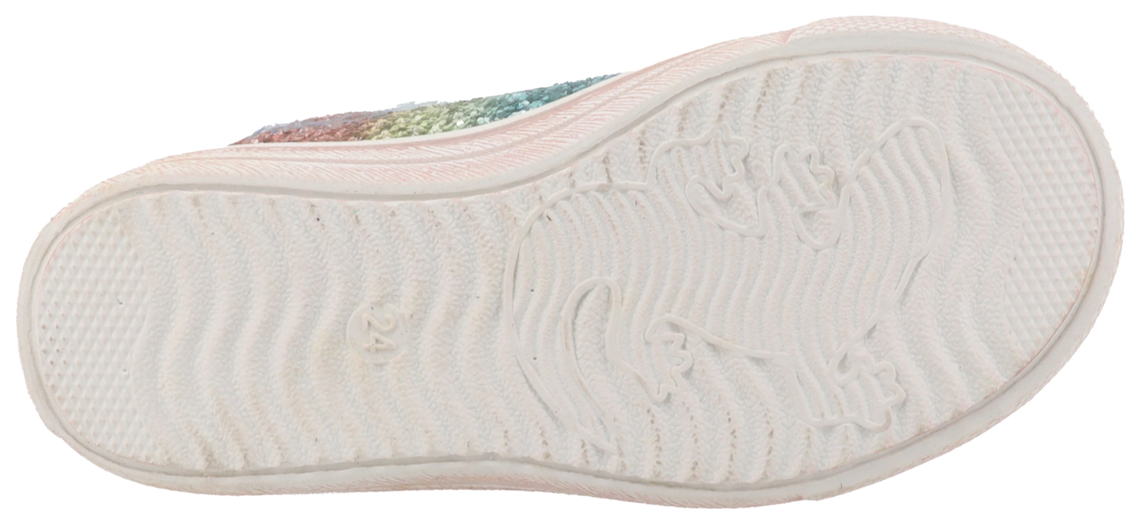 Lurchi Sneakers Salita , veterschoen met kleurrijke glitterafwerking, maat sjabloon te downloaden