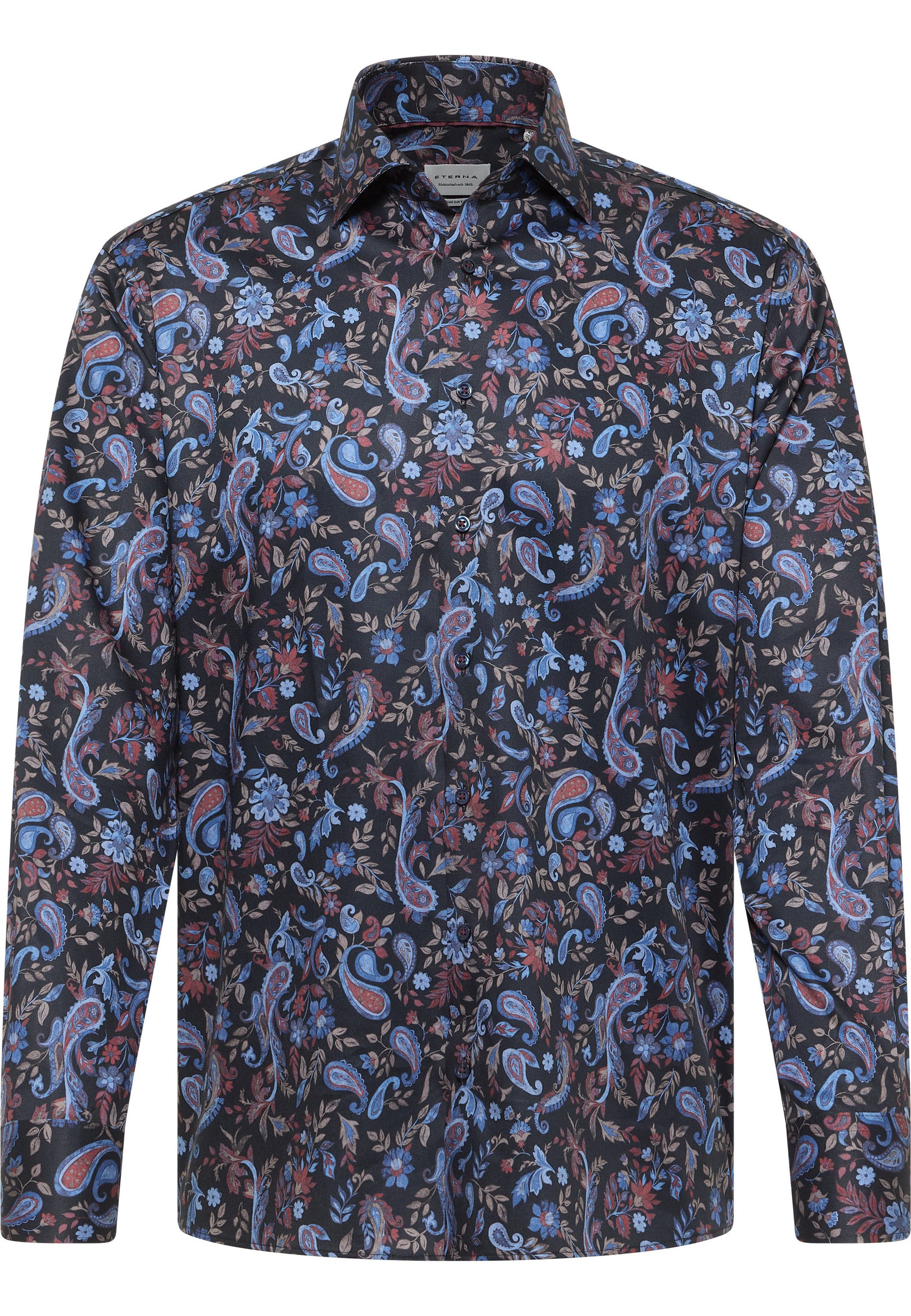 Eterna Overhemd met lange mouwen Comfort fit NON IRON (strijkvrij)