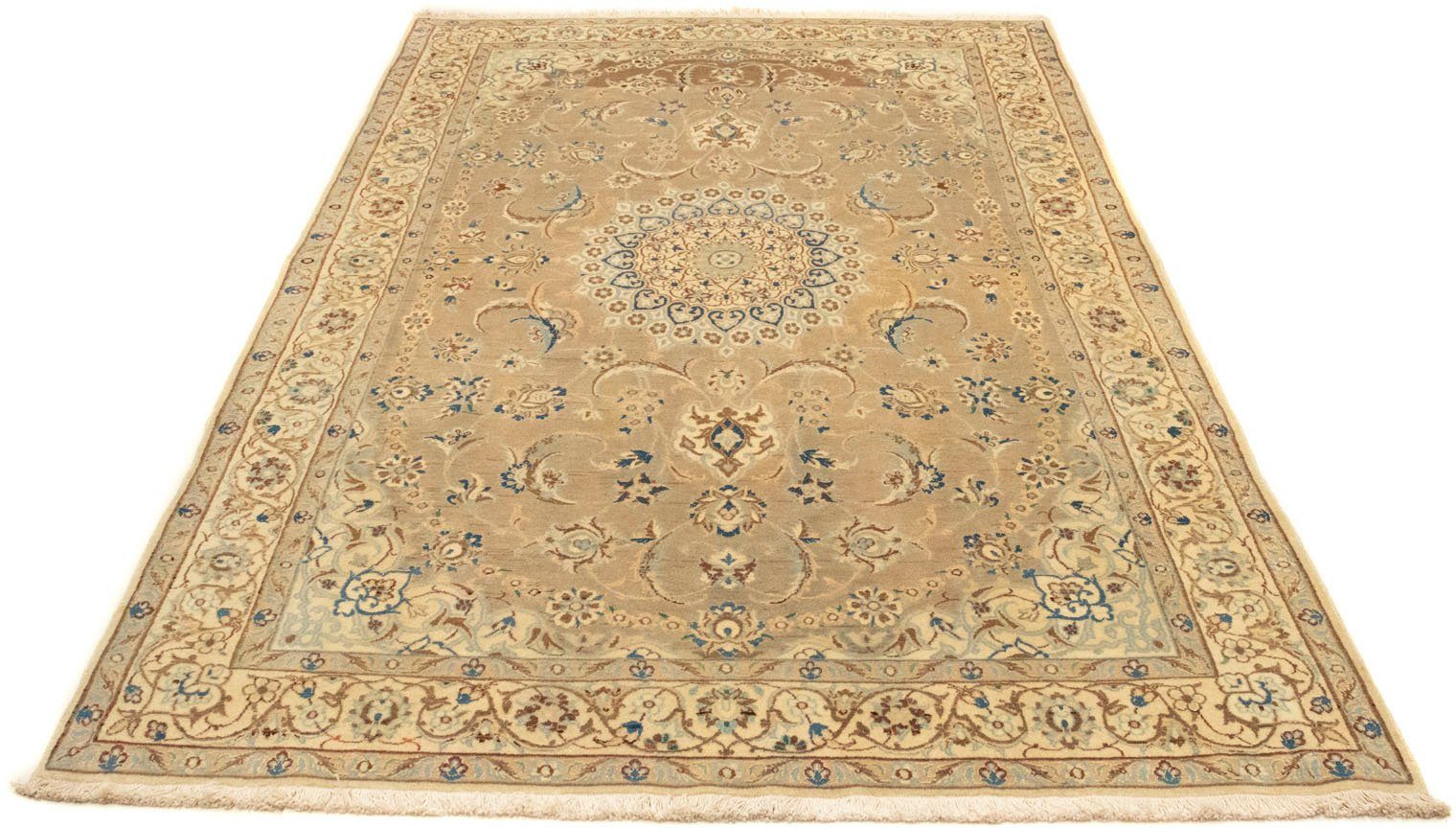 morgenland Wollen kleed Nain 9la Teppich handgeknüpft grau-Perserteppich - Nain - Royal - 236 x 140 cm - mehrfarbig