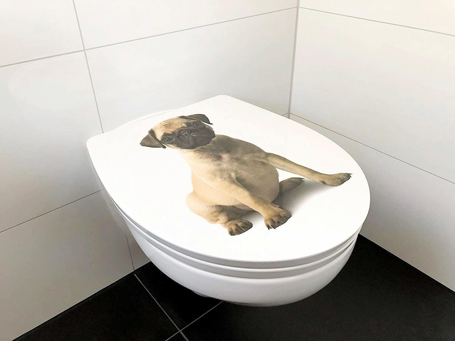 ADOB Toiletzitting Mop Soft-closemechanisme, voor het schoonmaken met één druk op de knop afneembaar