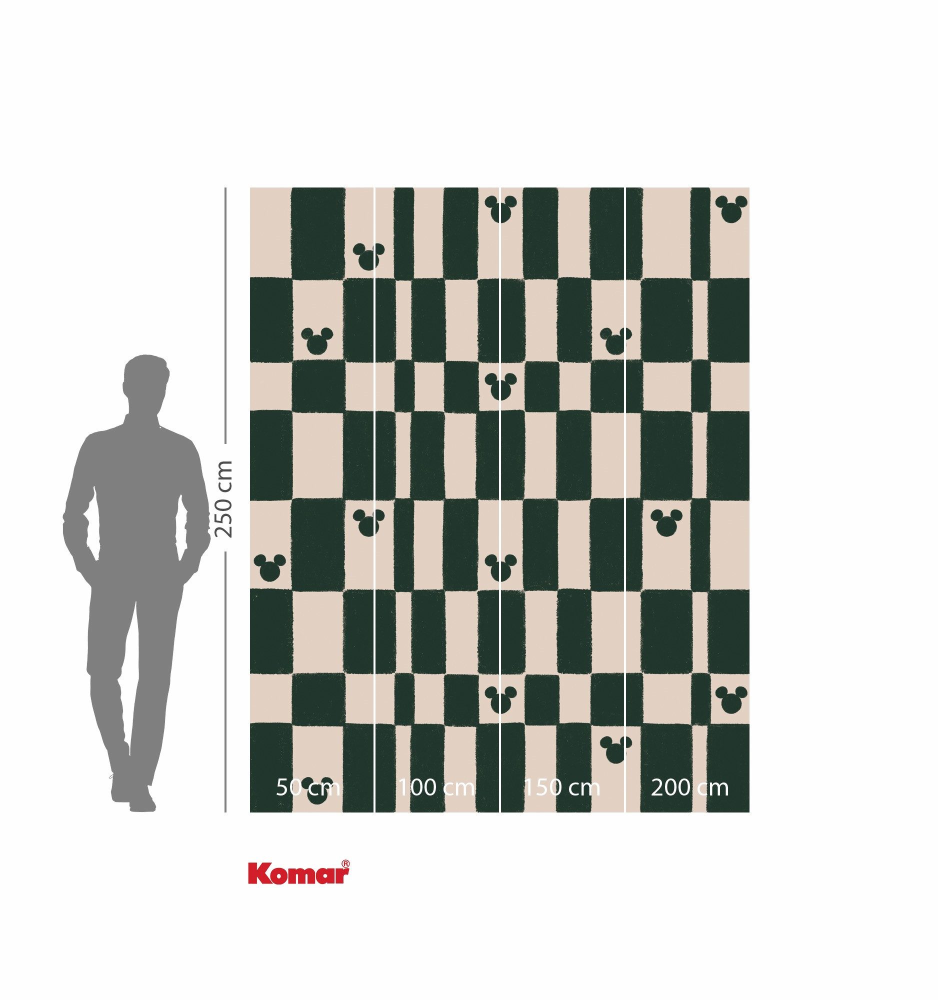 Komar Kinderbehang Disney Mickey Mouse Green Chess (1 stuk)