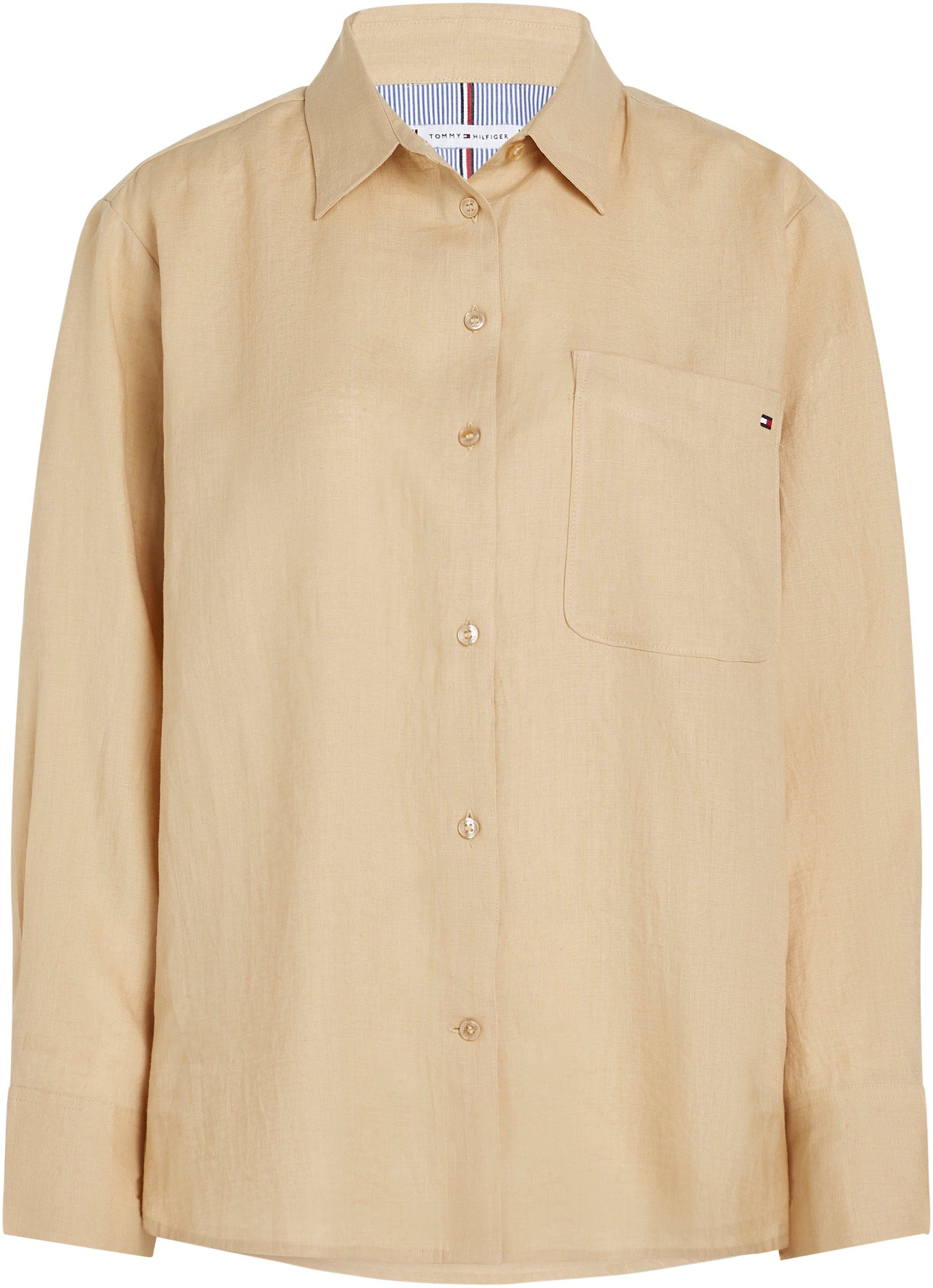 Tommy Hilfiger Overhemdblouse LINEN EASY FIT LS SHIRT